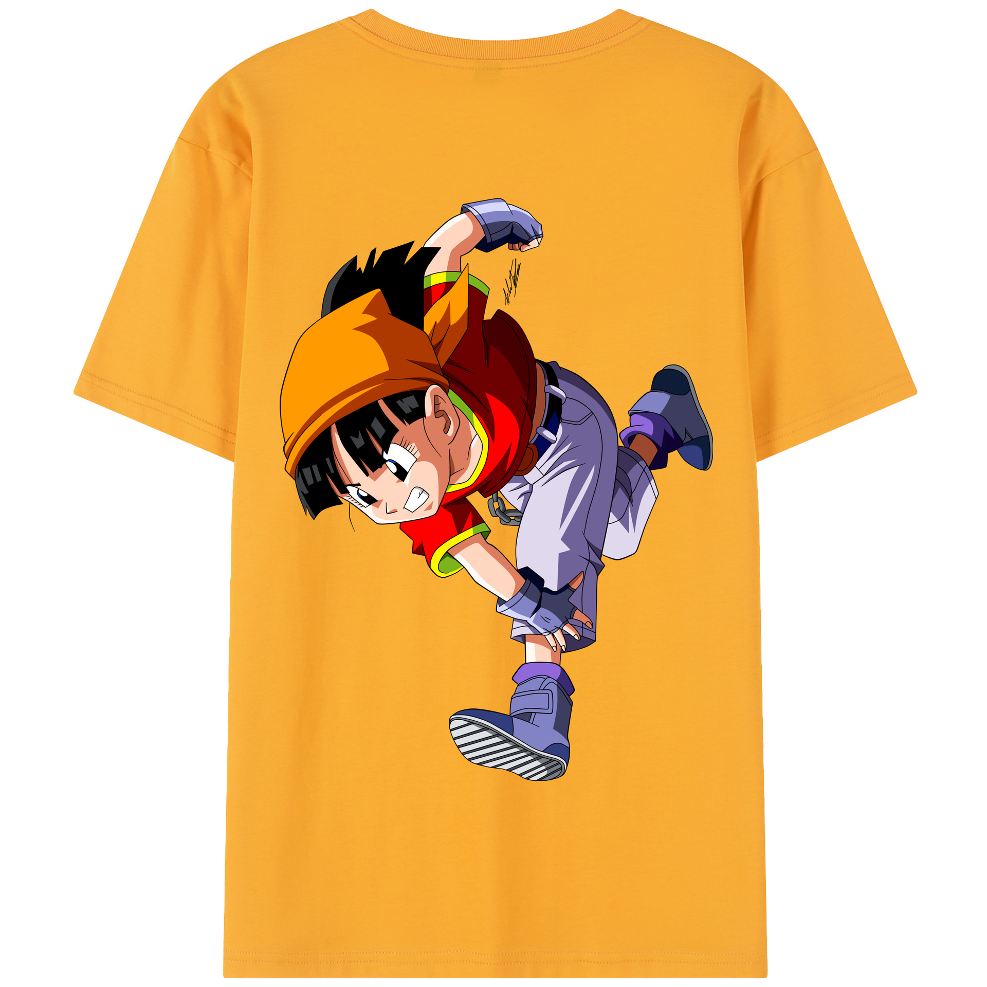 （画像用） ドラゴンボール パン DRAGON BALL Pan 綿100％半袖Tシャツ（背面プリント）