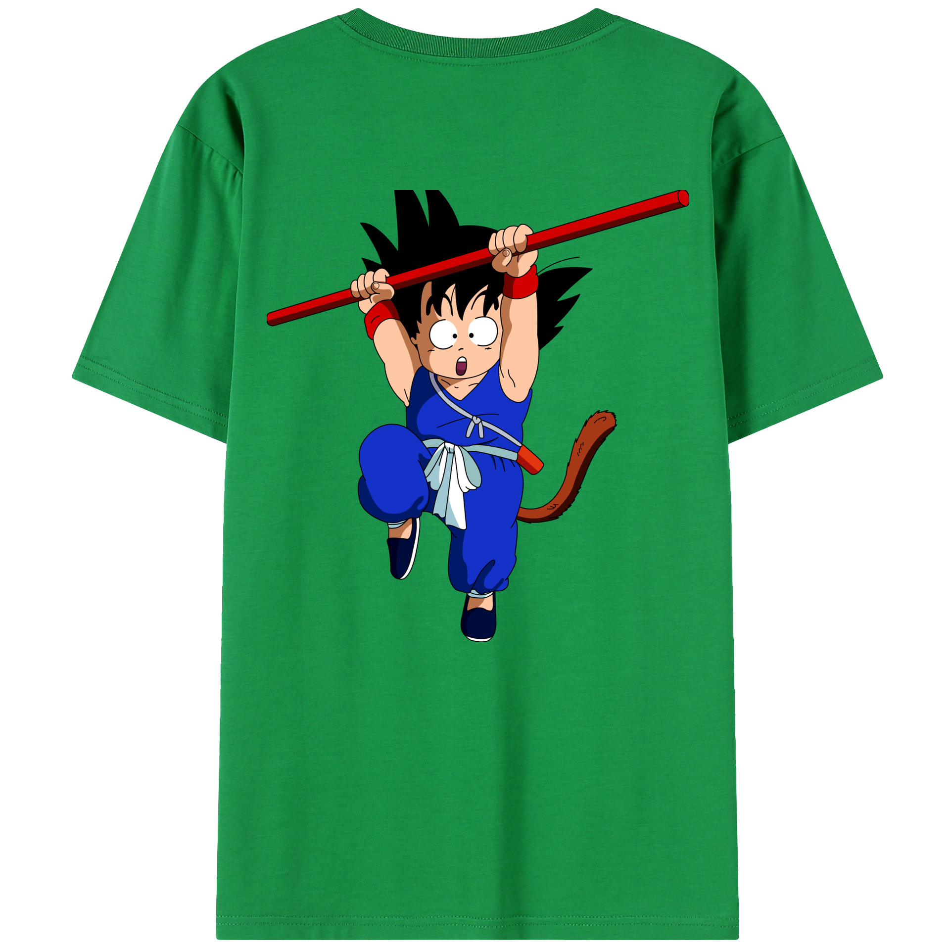（画像用） ドラゴンボール 孫悟空（そん ごくう）Son Goku カカロット DRAGON BALL Kakarotto 綿100％半袖Tシャツ（背面プリント）