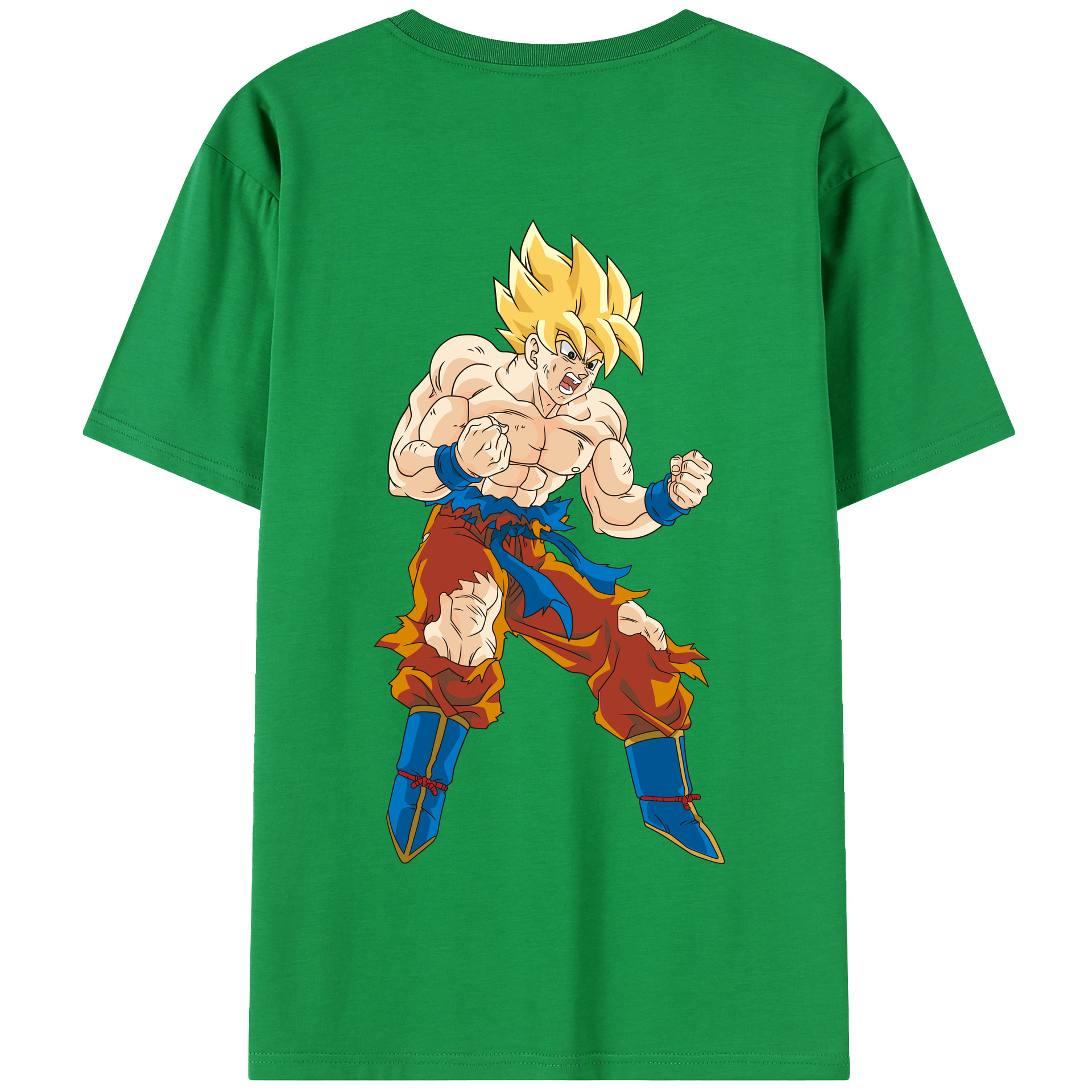 （画像用） ドラゴンボール 孫悟空（そん ごくう）Son Goku カカロット DRAGON BALL Kakarotto 綿100％半袖Tシャツ（背面プリント）