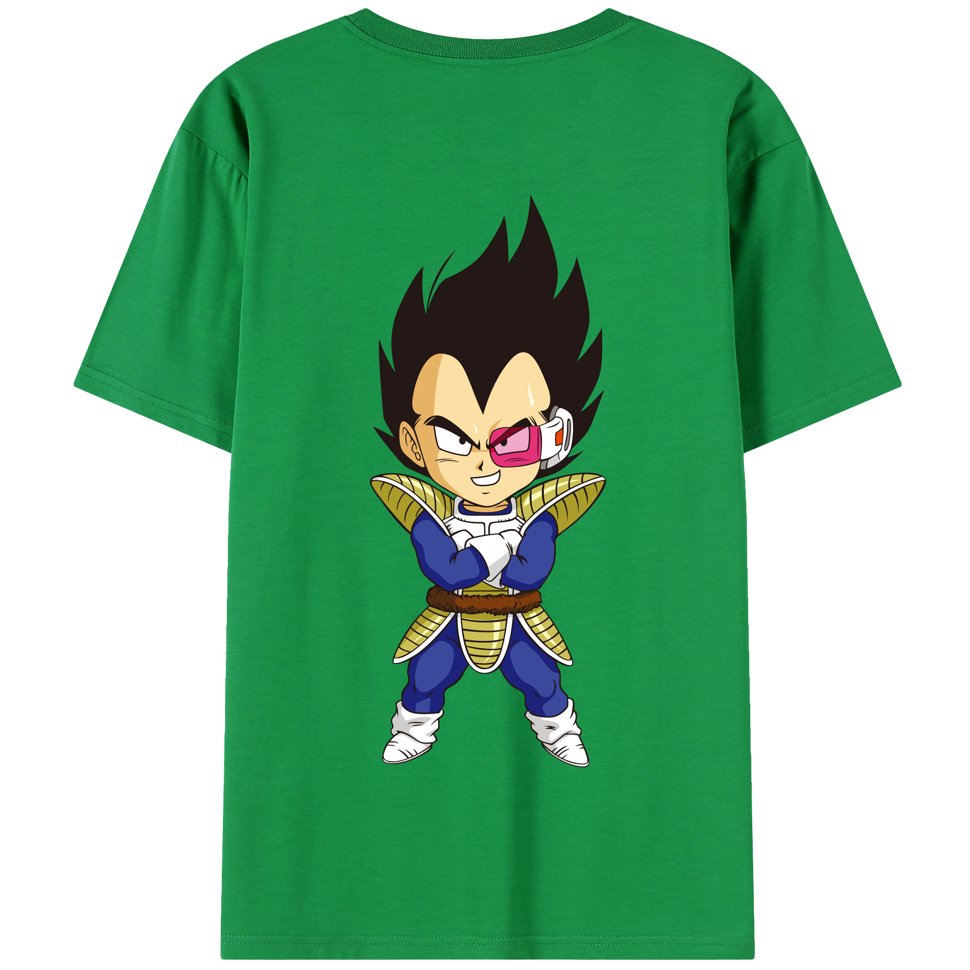 （画像用） ドラゴンボール ベジータ四世（Bejīta Yonsei）DRAGON BALL Vegeta IV 綿100％半袖Tシャツ（背面プリント）