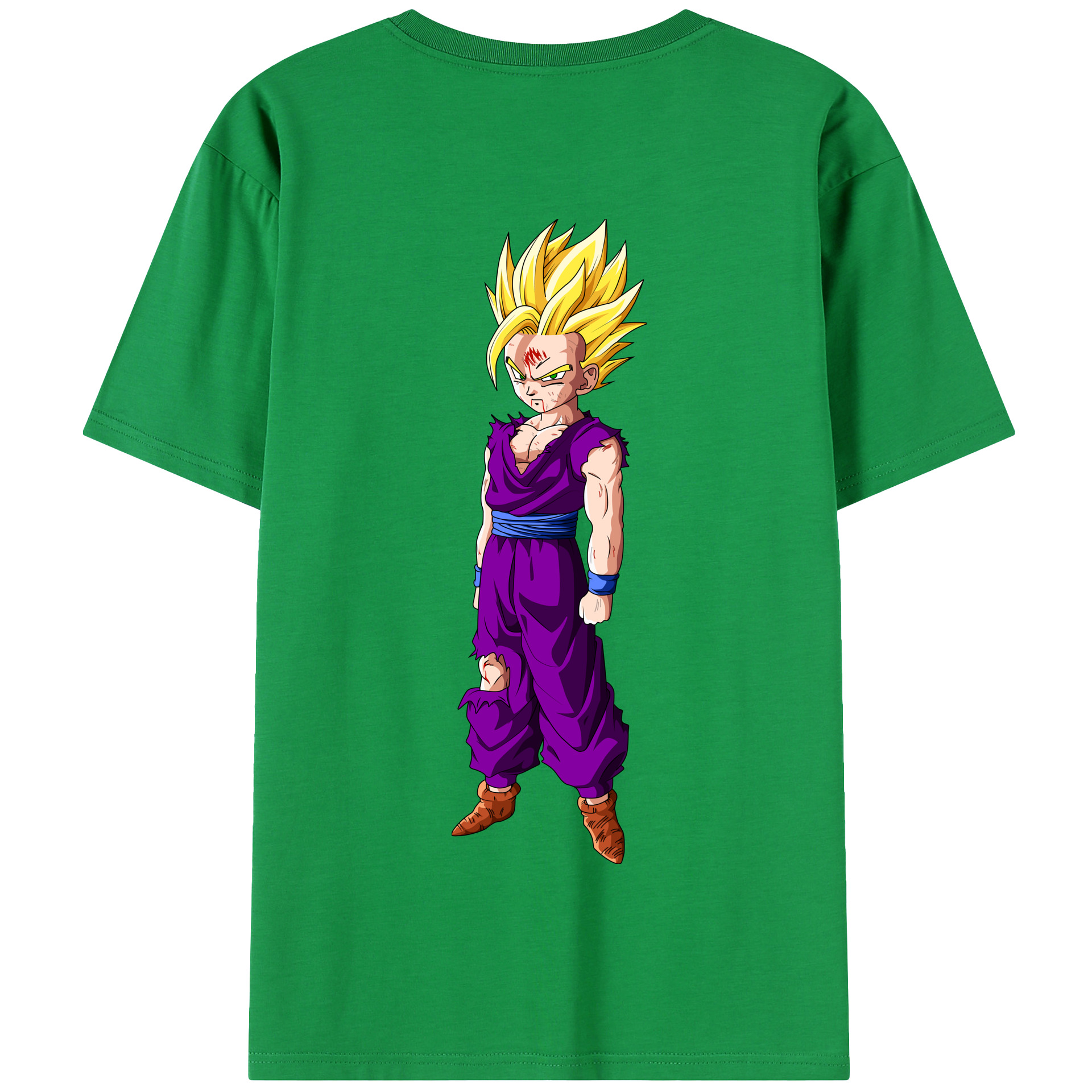 （画像用） ドラゴンボール 孫 悟飯（そんごはん）DRAGON BALL Son Gohan 綿100％半袖Tシャツ（背面プリント）