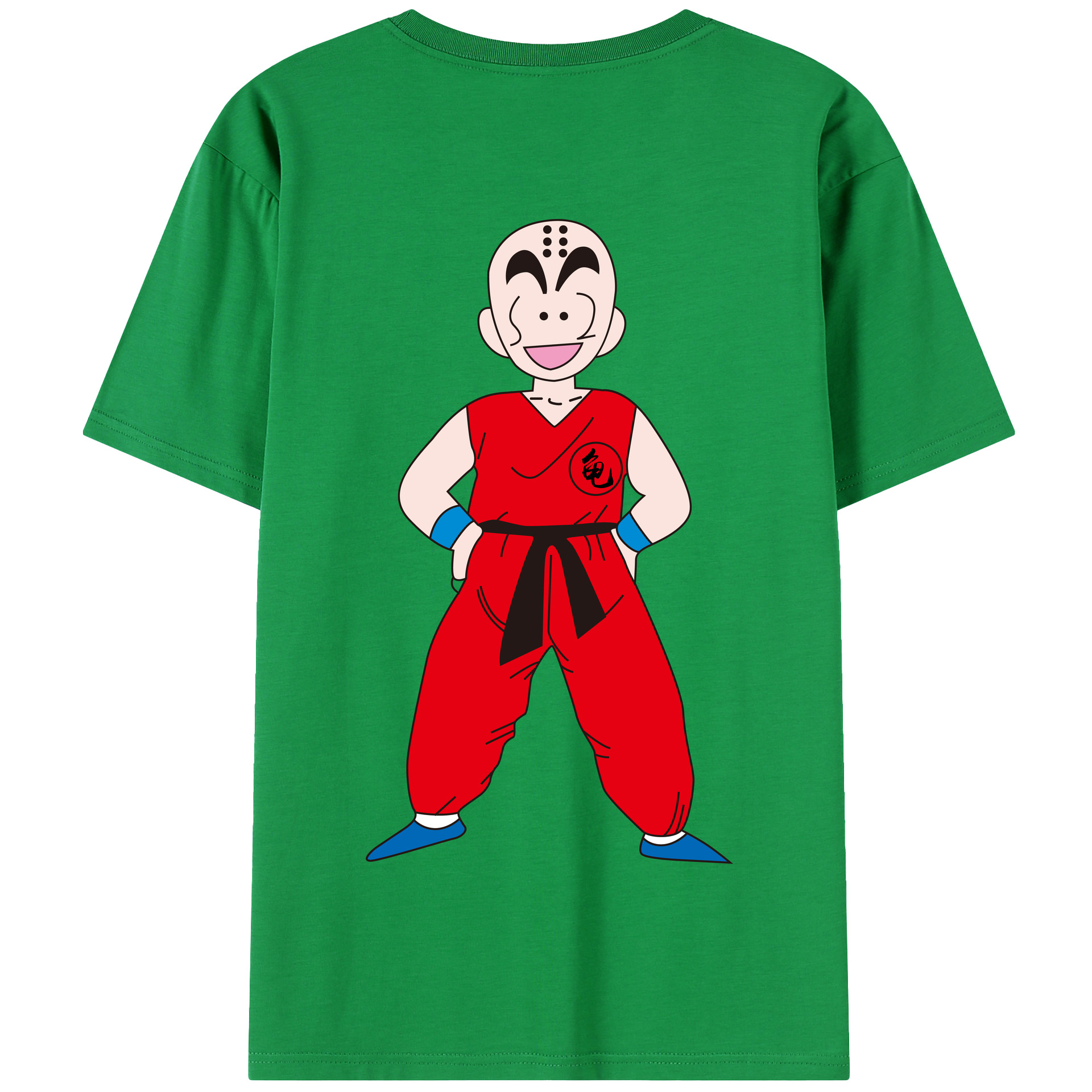 （画像用） ドラゴンボール クリリン DRAGON BALL krillin 綿100％半袖Tシャツ（背面プリント）