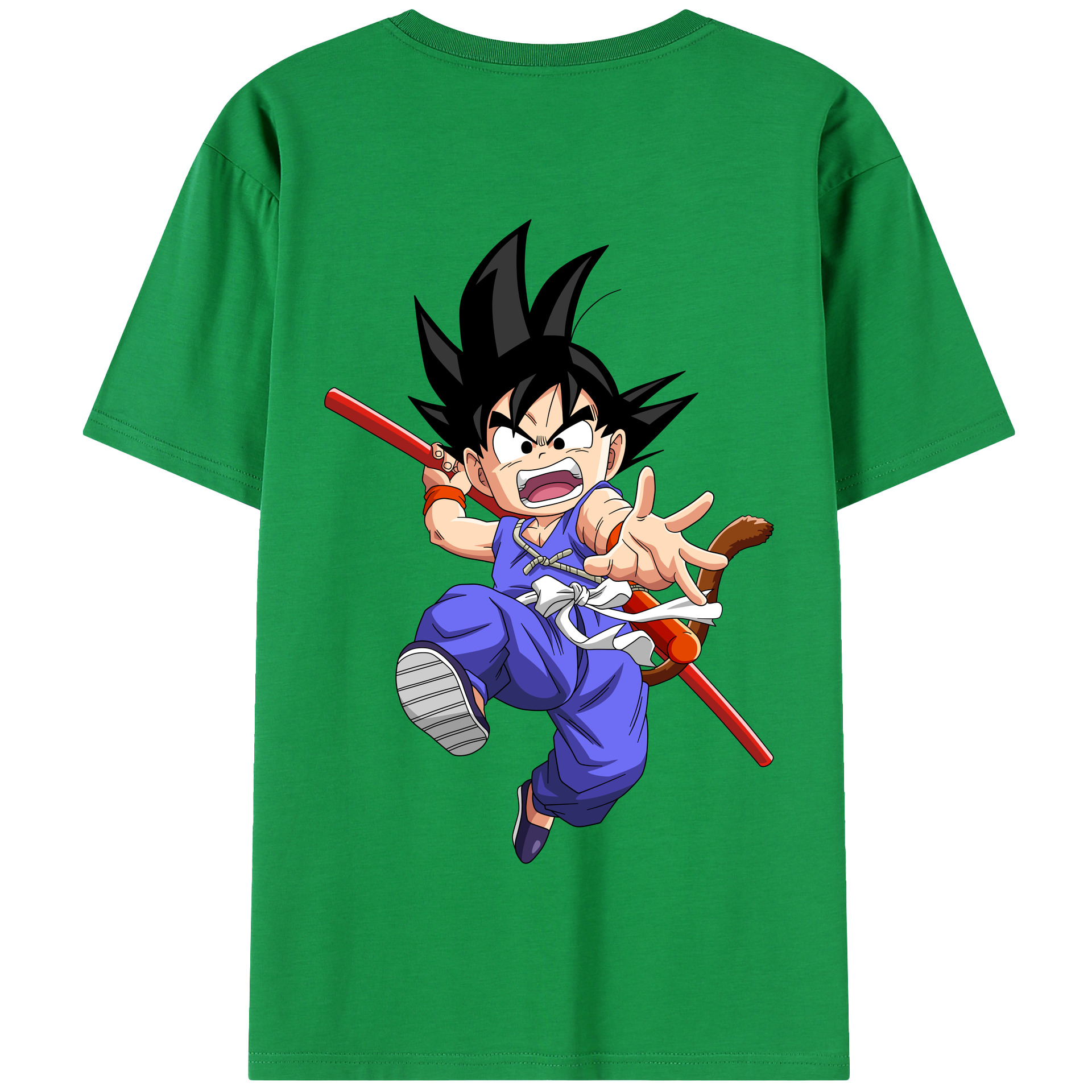 （画像用） ドラゴンボール 孫悟空（そん ごくう）Son Goku カカロット DRAGON BALL Kakarotto 綿100％半袖Tシャツ（背面プリント）