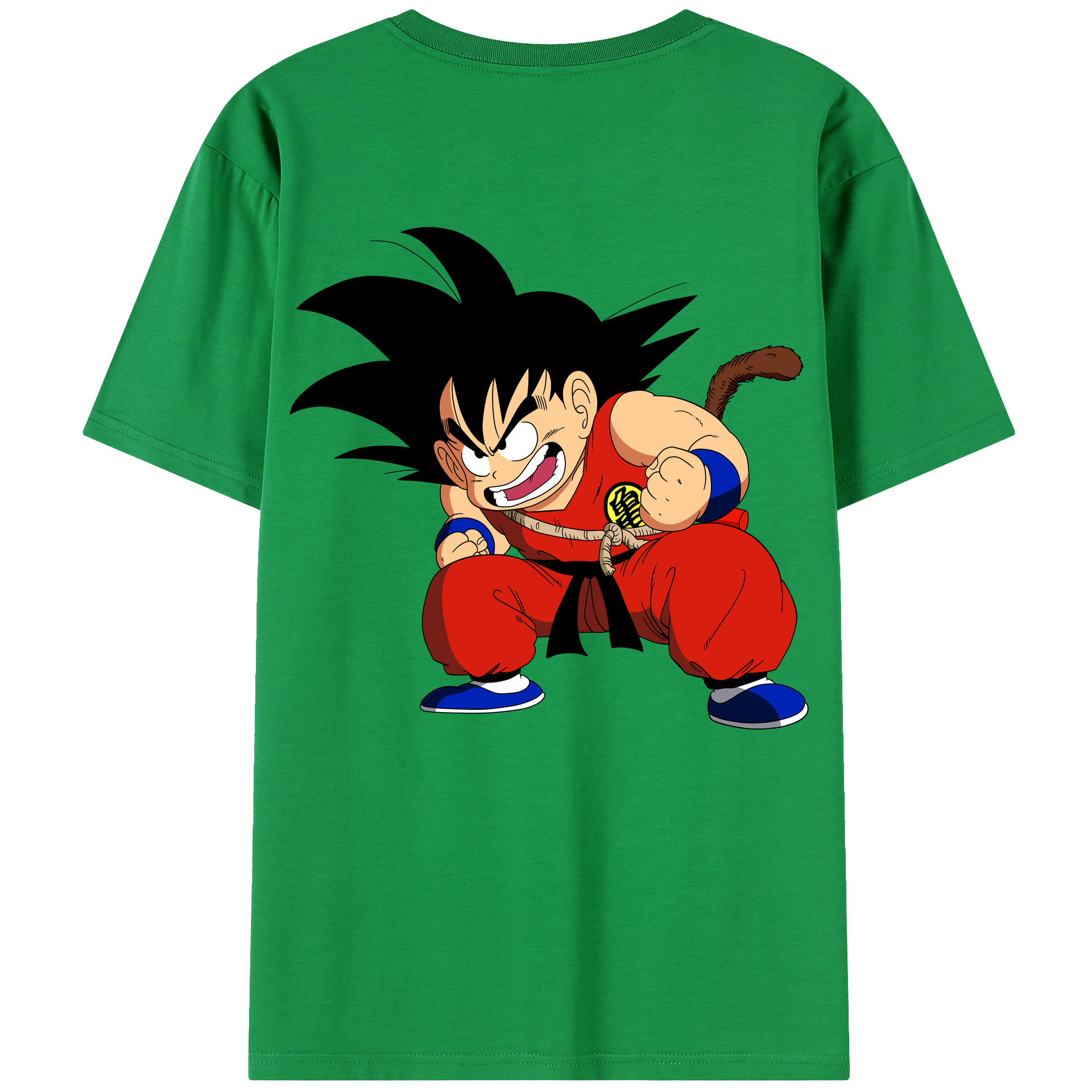 （画像用） ドラゴンボール 孫悟空（そん ごくう）Son Goku カカロット DRAGON BALL Kakarotto 綿100％半袖Tシャツ（背面プリント）