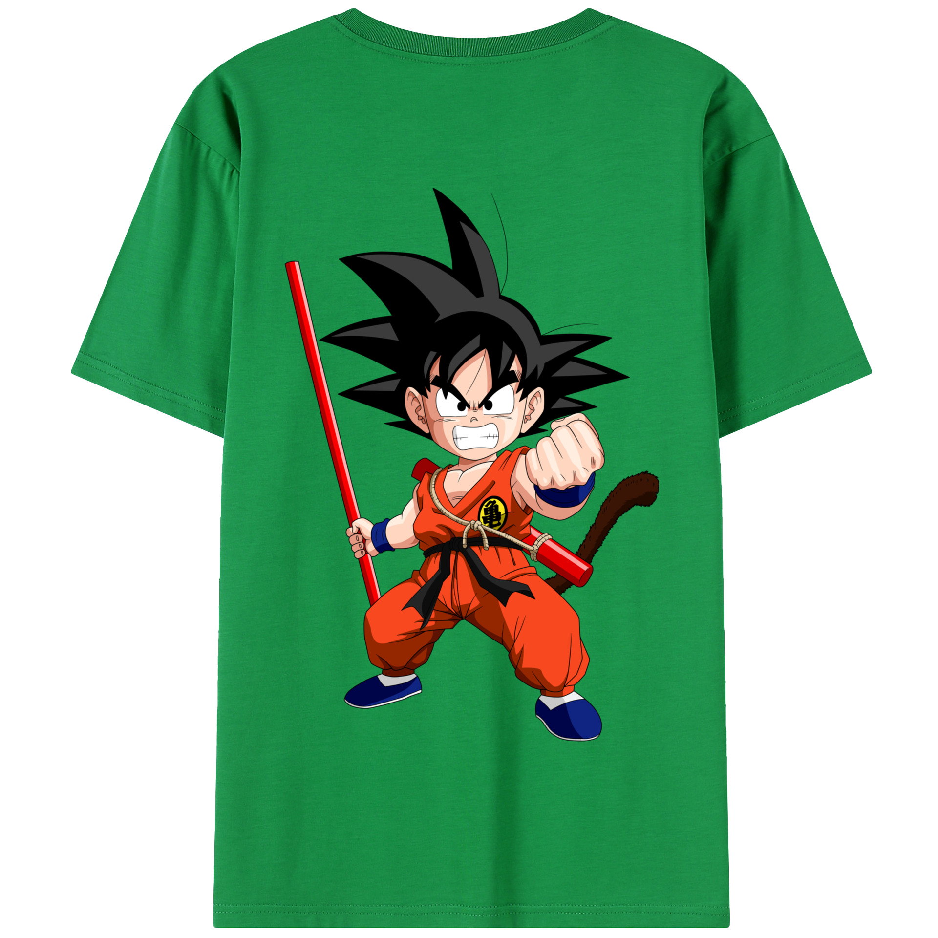 （画像用） ドラゴンボール 孫悟空（そん ごくう）Son Goku カカロット DRAGON BALL Kakarotto 綿100％半袖Tシャツ（背面プリント）