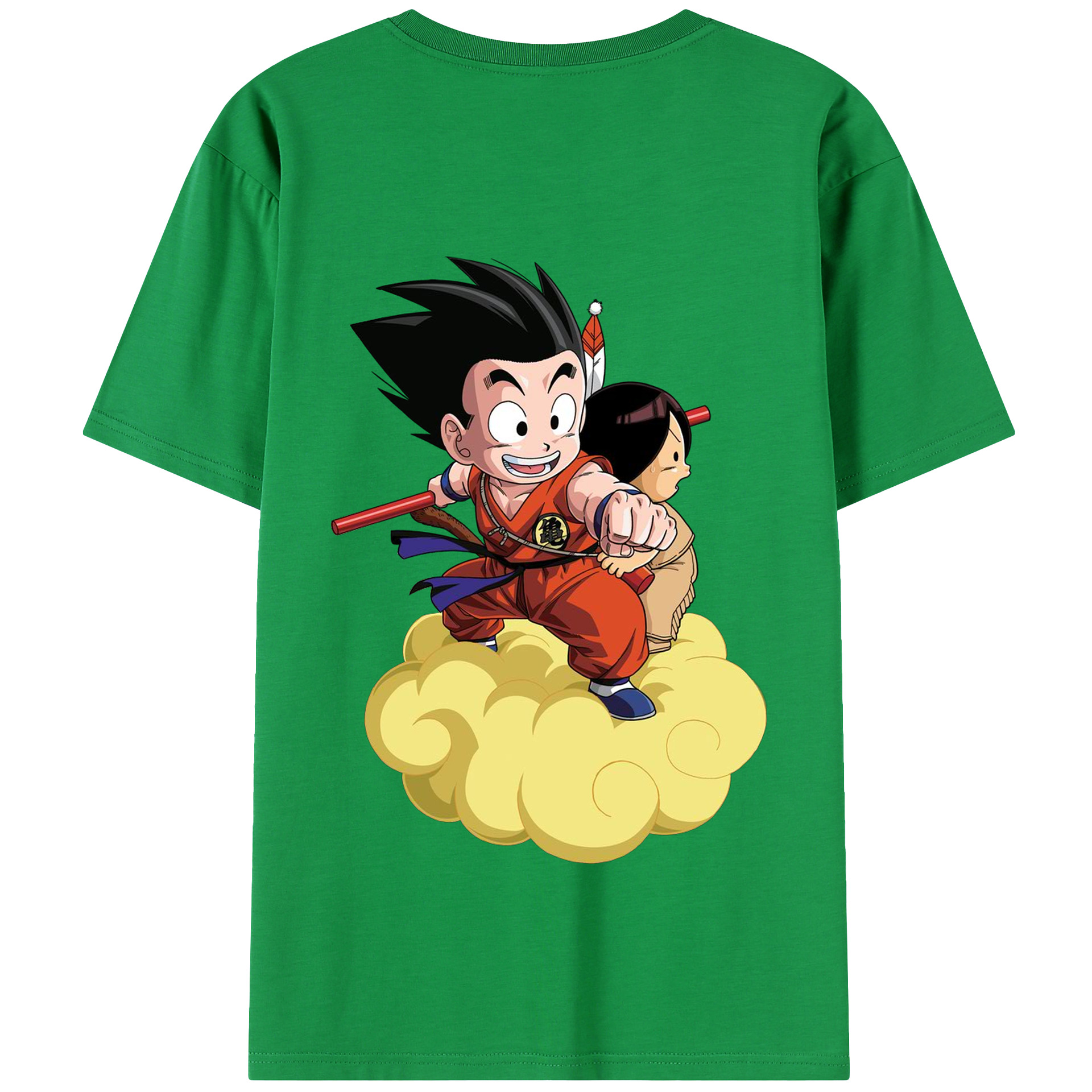 （画像用） ドラゴンボール 孫悟空（そん ごくう）Son Goku カカロット DRAGON BALL Kakarotto 綿100％半袖Tシャツ（背面プリント）