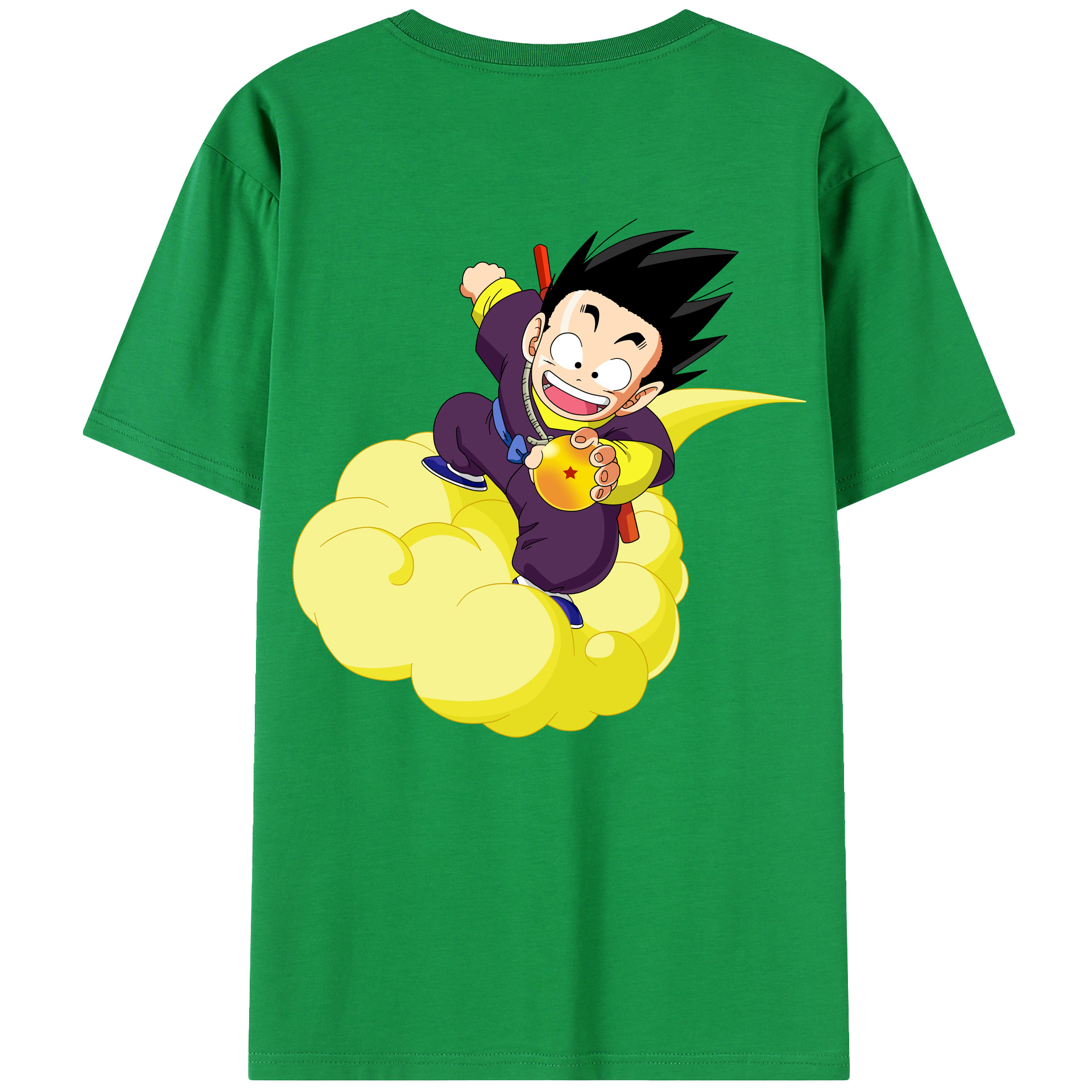（画像用） ドラゴンボール 孫悟空（そん ごくう）Son Goku カカロット DRAGON BALL Kakarotto 綿100％半袖Tシャツ（背面プリント）