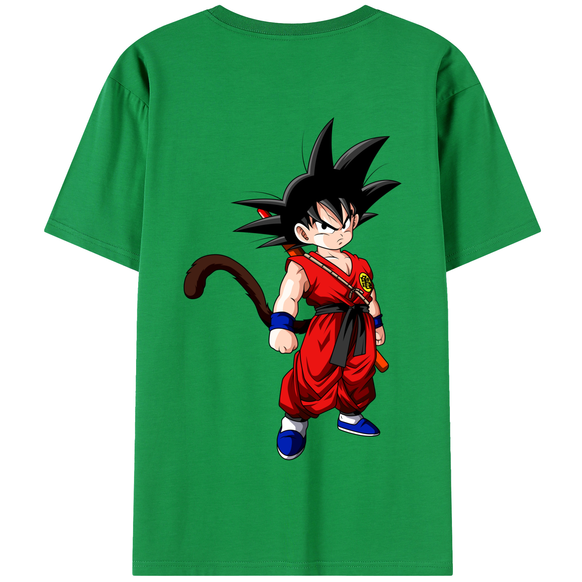 （画像用） ドラゴンボール 孫悟空（そん ごくう）Son Goku カカロット DRAGON BALL Kakarotto 綿100％半袖Tシャツ（背面プリント）