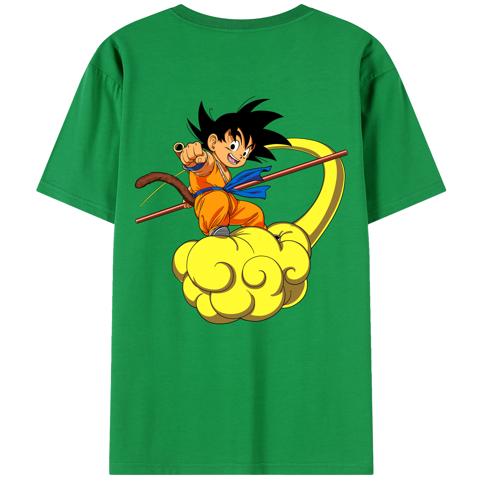 （画像用） ドラゴンボール 孫悟空（そん ごくう）Son Goku カカロット DRAGON BALL Kakarotto 綿100％半袖Tシャツ（背面プリント）