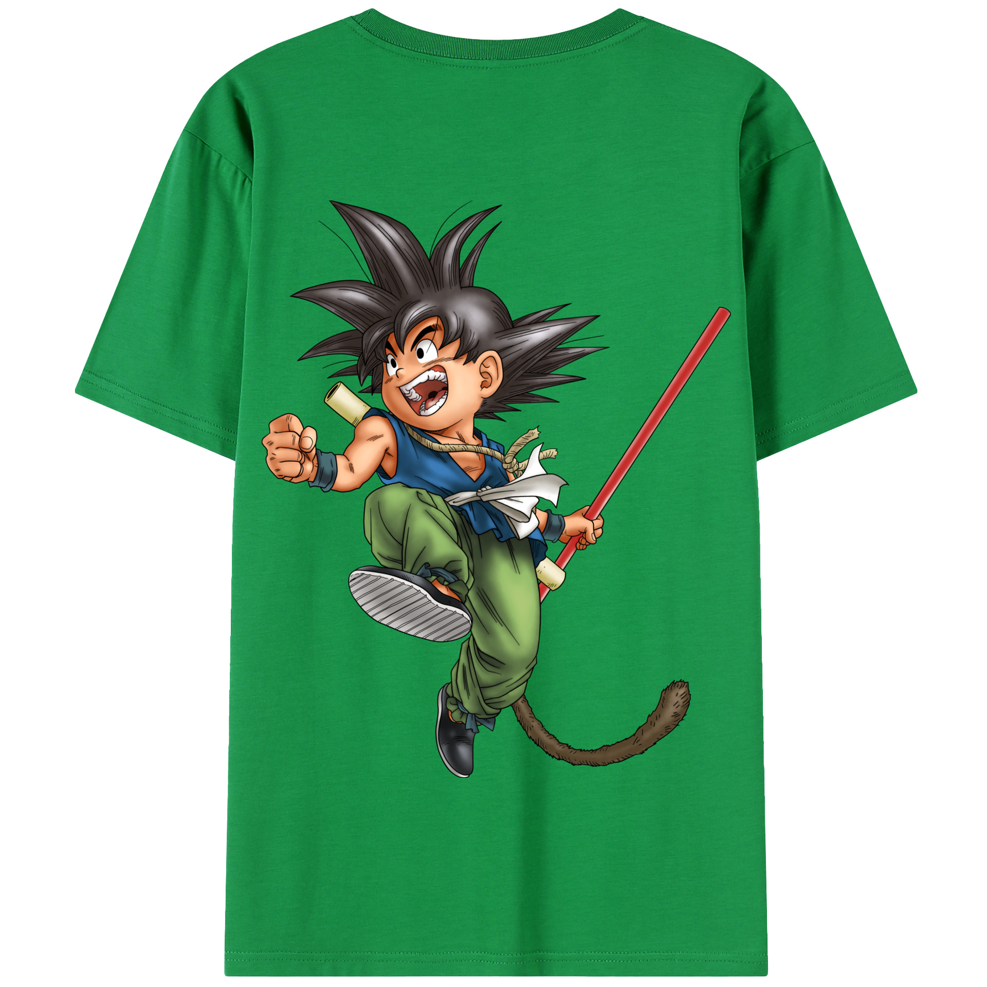 （画像用） ドラゴンボール 孫悟空（そん ごくう）Son Goku カカロット DRAGON BALL Kakarotto 綿100％半袖Tシャツ（背面プリント）