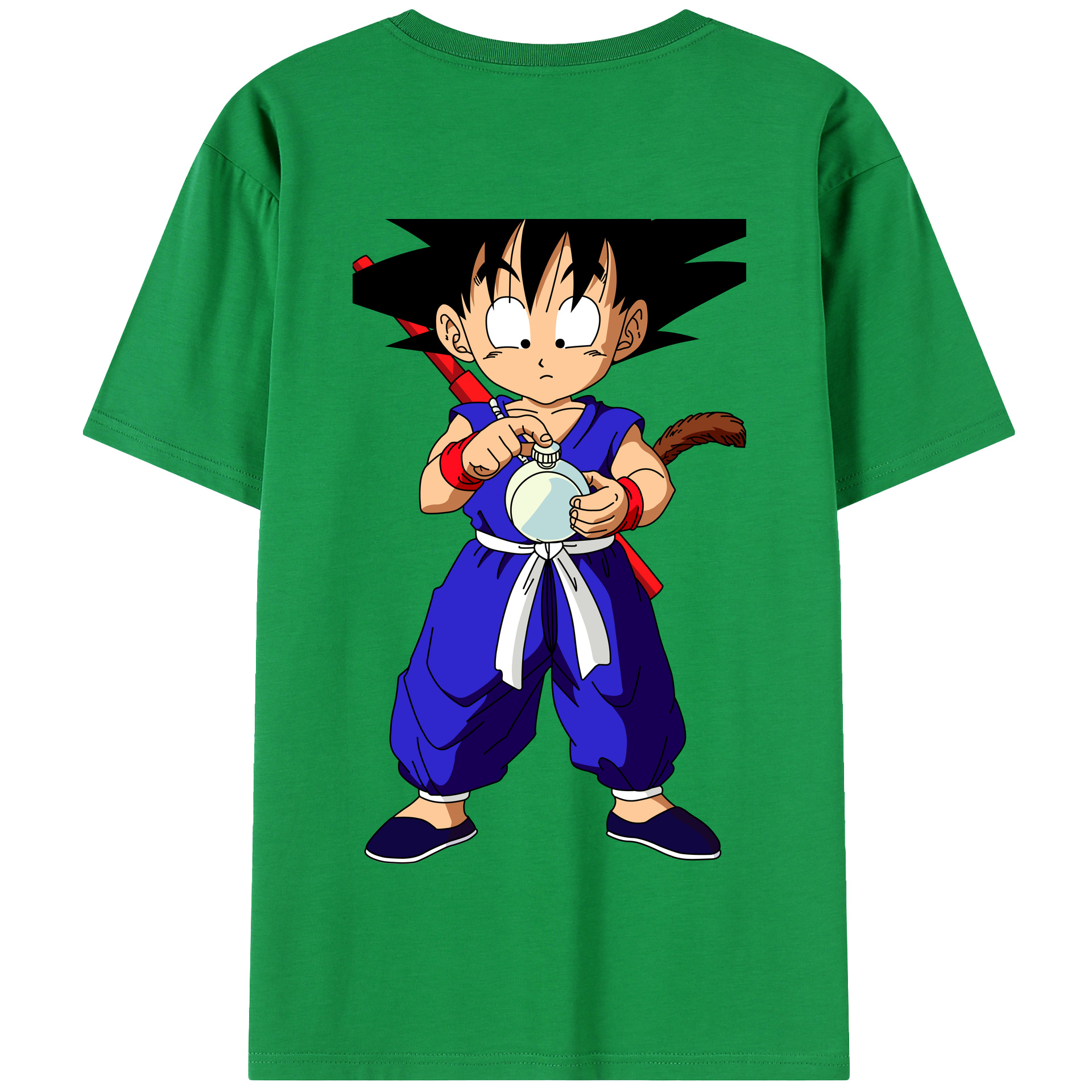 （画像用） ドラゴンボール 孫悟空（そん ごくう）Son Goku カカロット DRAGON BALL Kakarotto 綿100％半袖Tシャツ（背面プリント）