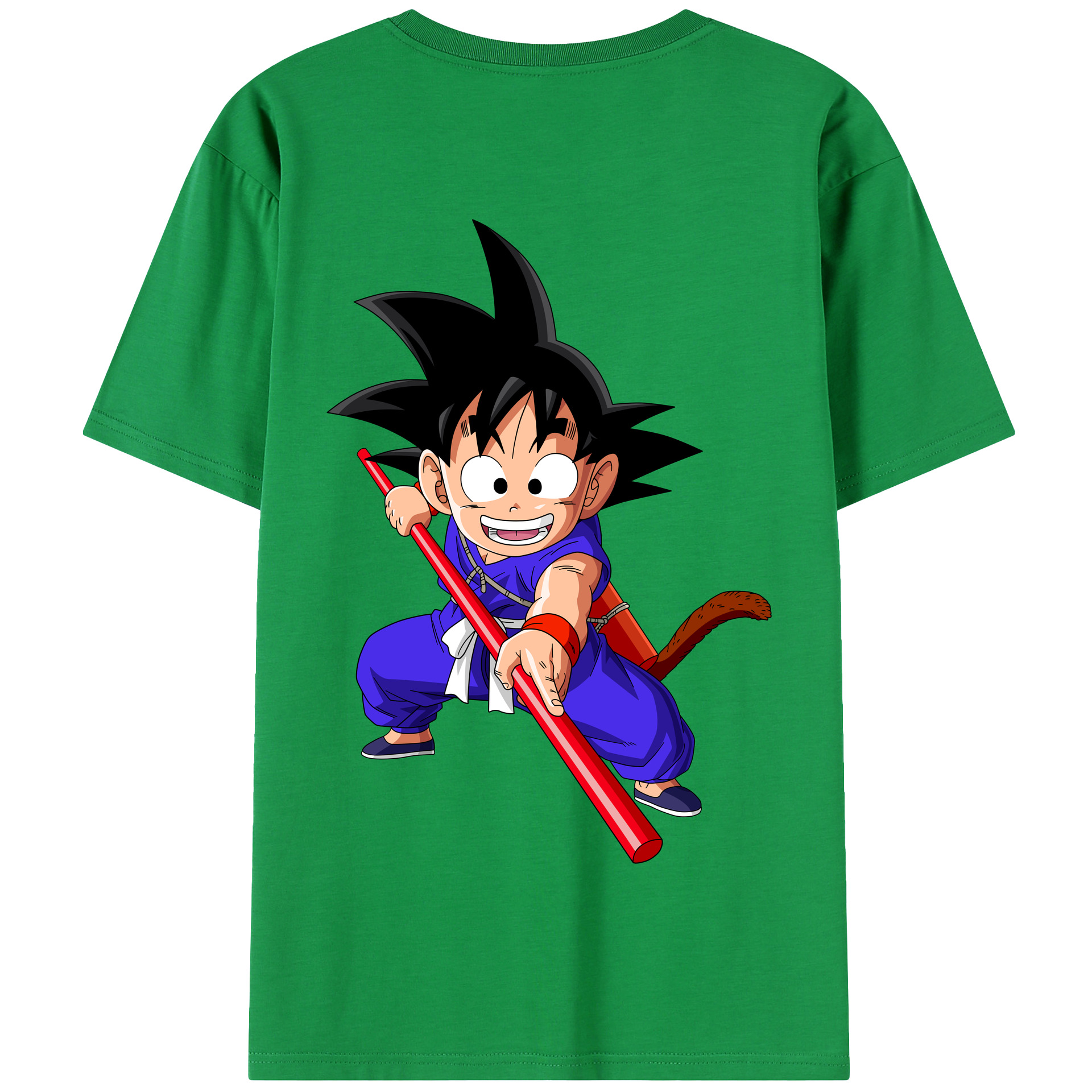 （画像用） ドラゴンボール 孫悟空（そん ごくう）Son Goku カカロット DRAGON BALL Kakarotto 綿100％半袖Tシャツ（背面プリント）