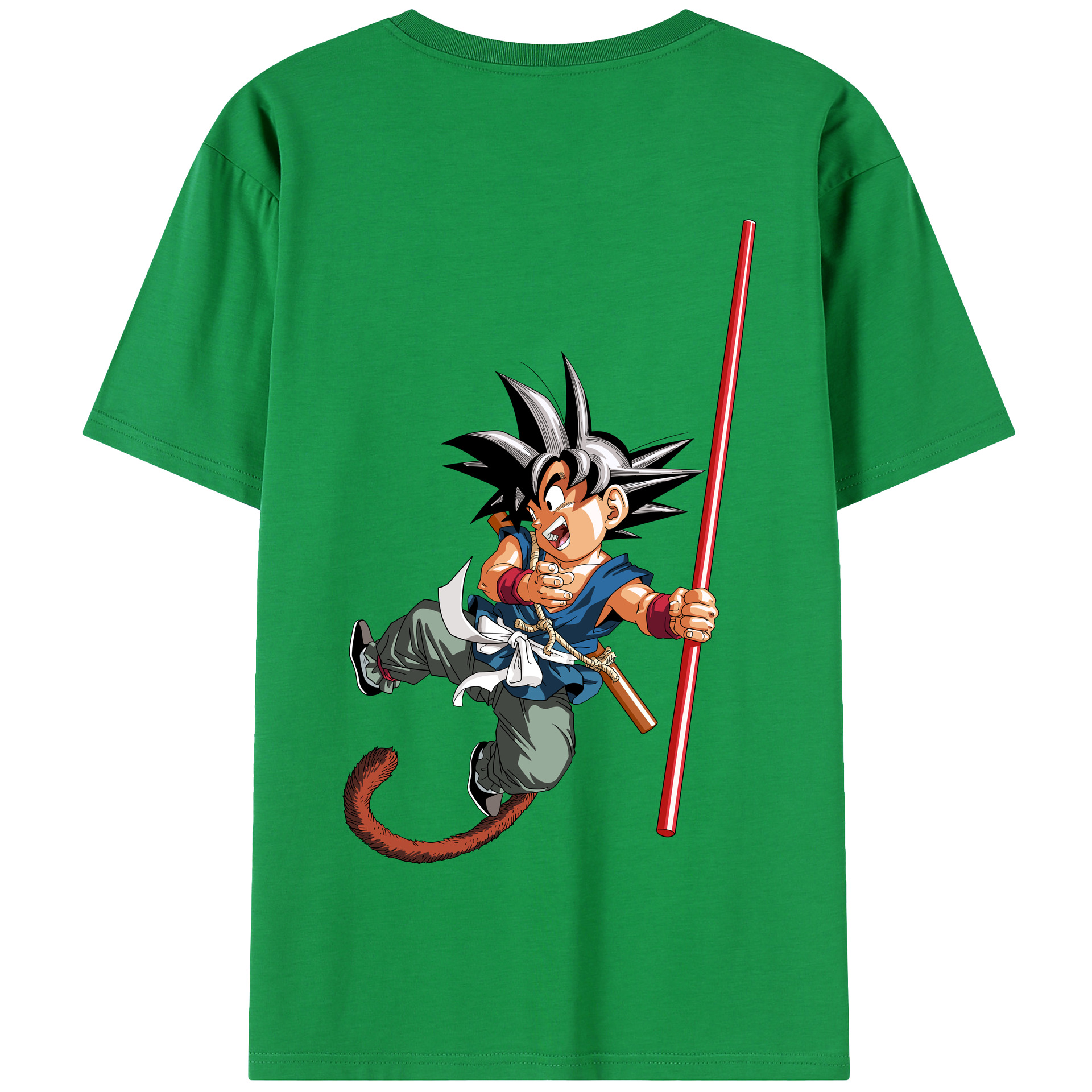 （画像用） ドラゴンボール 孫悟空（そん ごくう）Son Goku カカロット DRAGON BALL Kakarotto 綿100％半袖Tシャツ（背面プリント）