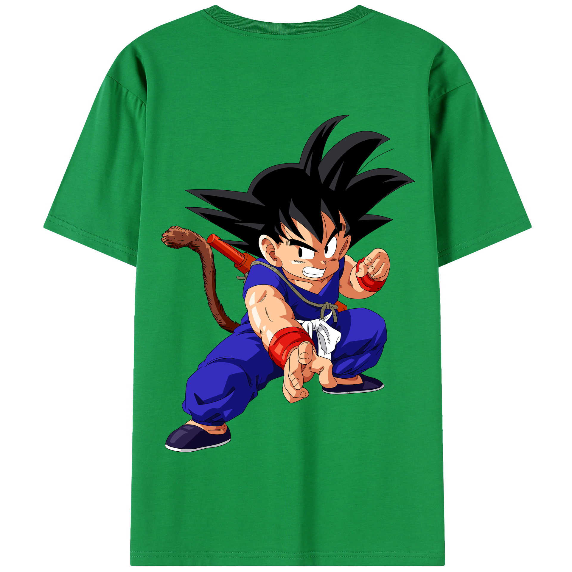 （画像用） ドラゴンボール 孫悟空（そん ごくう）Son Goku カカロット DRAGON BALL Kakarotto 綿100％半袖Tシャツ（背面プリント）