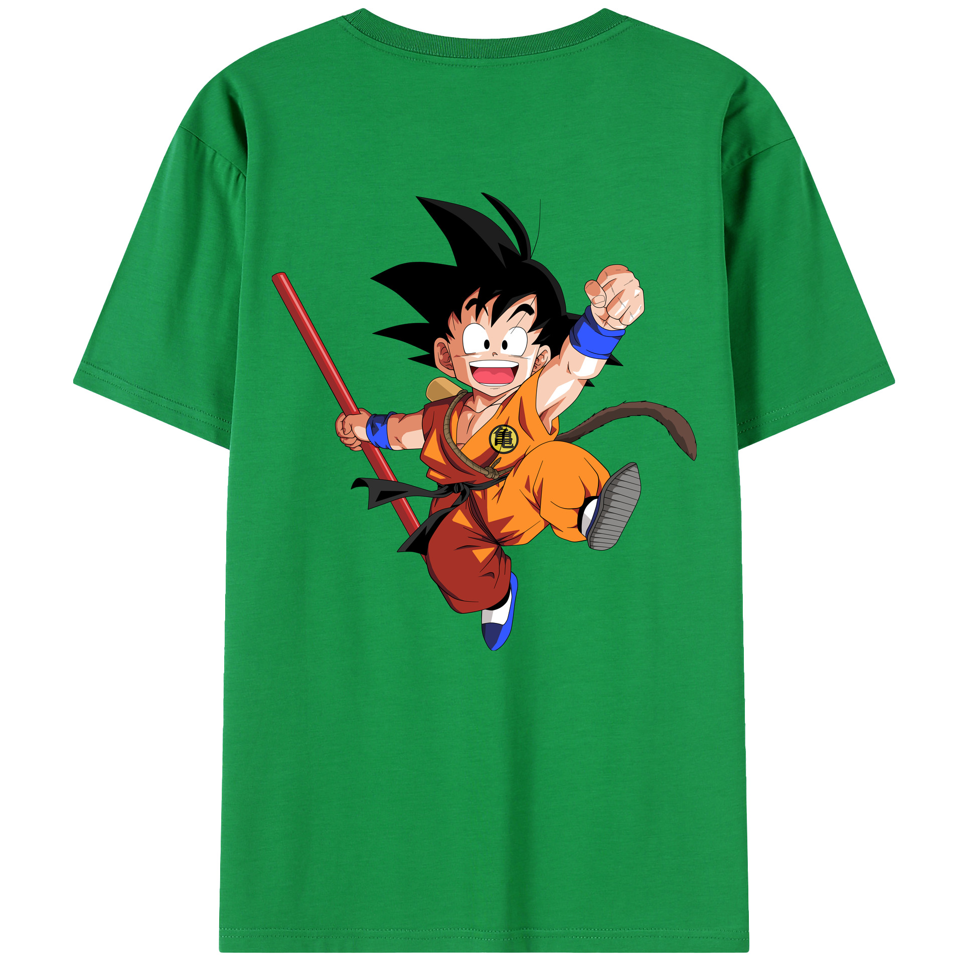 （画像用） ドラゴンボール 孫悟空（そん ごくう）Son Goku カカロット DRAGON BALL Kakarotto 綿100％半袖Tシャツ（背面プリント）
