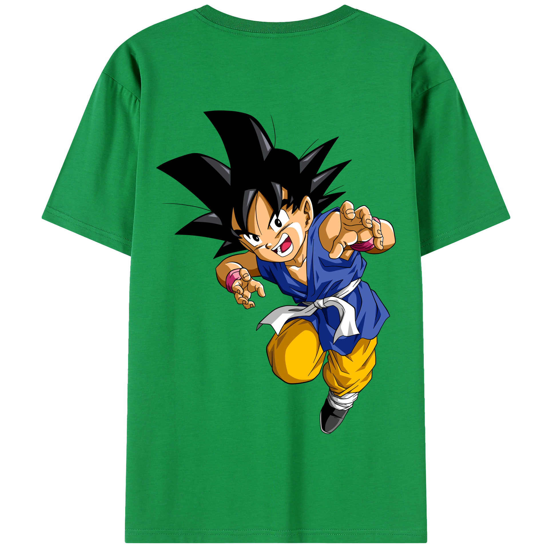（画像用） ドラゴンボール 孫悟空（そん ごくう）Son Goku カカロット DRAGON BALL Kakarotto 綿100％半袖Tシャツ（背面プリント）