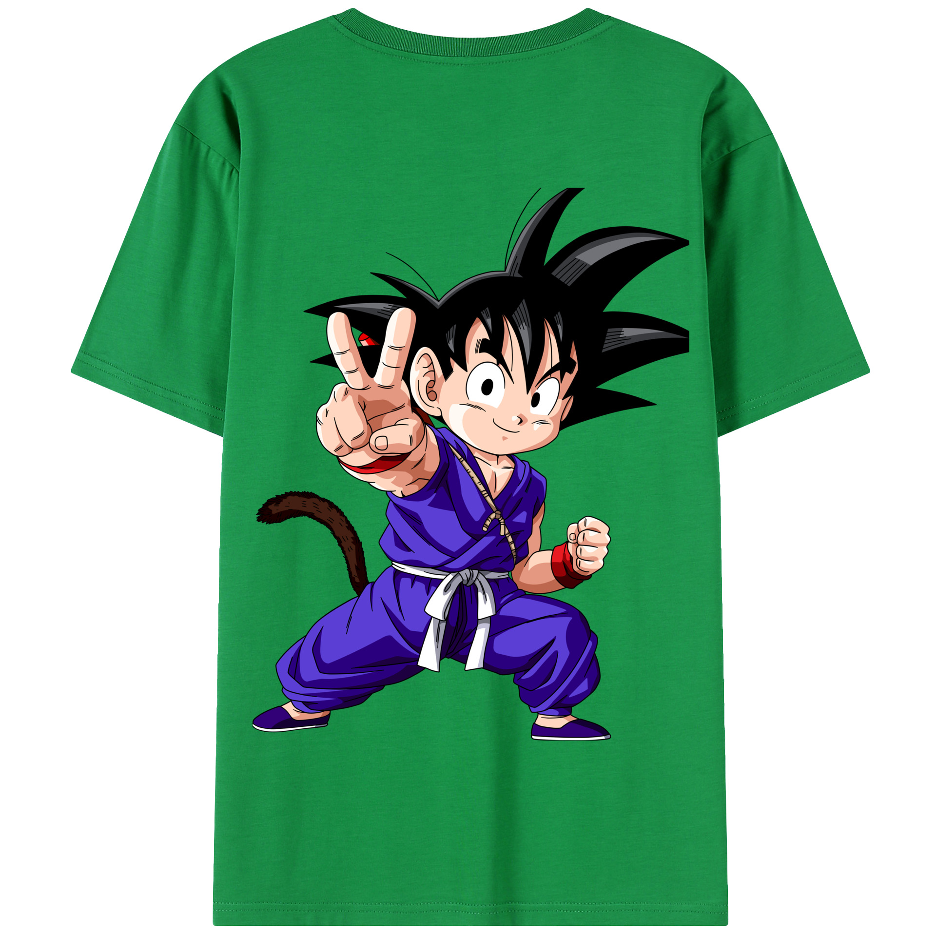 （画像用） ドラゴンボール 孫悟空（そん ごくう）Son Goku カカロット DRAGON BALL Kakarotto 綿100％半袖Tシャツ（背面プリント）