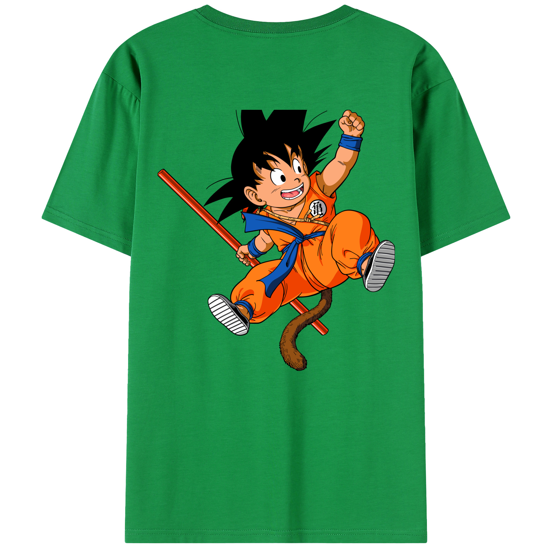 （画像用） ドラゴンボール 孫悟空（そん ごくう）Son Goku カカロット DRAGON BALL Kakarotto 綿100％半袖Tシャツ（背面プリント）