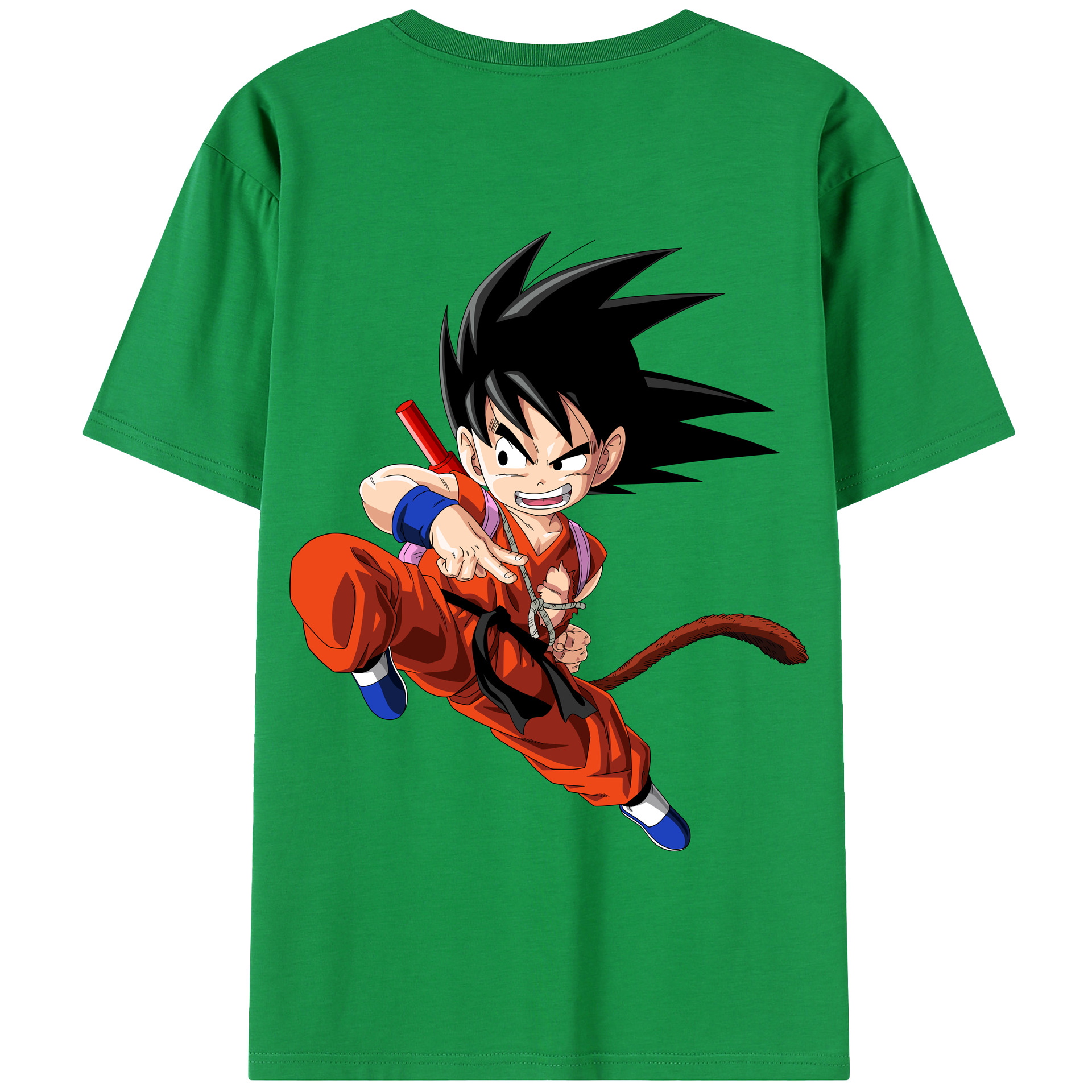 （画像用） ドラゴンボール 孫悟空（そん ごくう）Son Goku カカロット DRAGON BALL Kakarotto 綿100％半袖Tシャツ（背面プリント）
