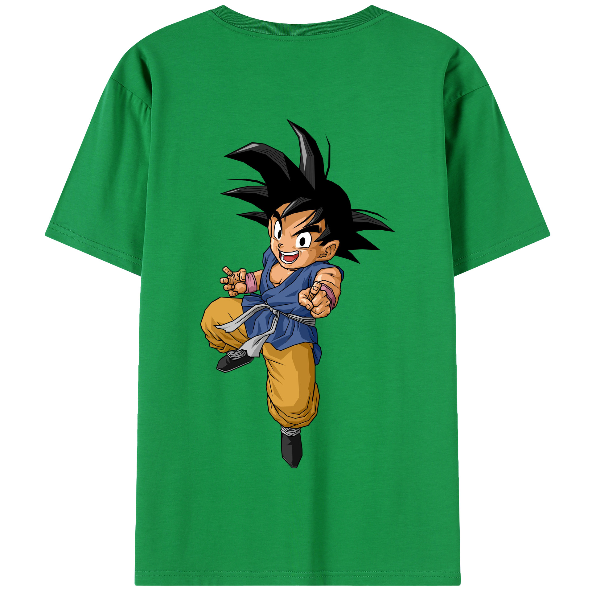（画像用） ドラゴンボール 孫悟空（そん ごくう）Son Goku カカロット DRAGON BALL Kakarotto 綿100％半袖Tシャツ（背面プリント）