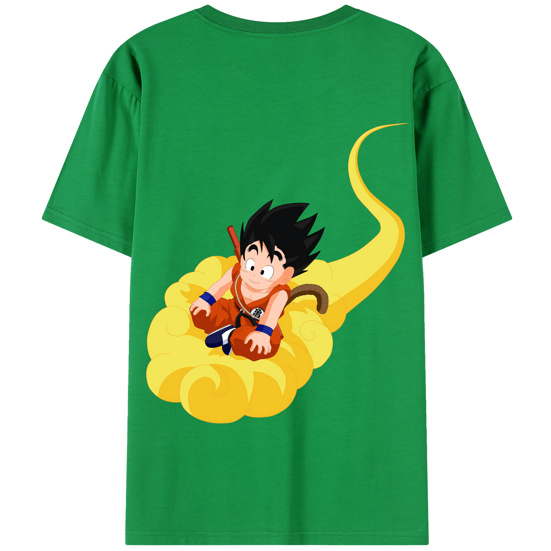 （画像用） ドラゴンボール 孫悟空（そん ごくう）Son Goku カカロット DRAGON BALL Kakarotto 綿100％半袖Tシャツ（背面プリント）