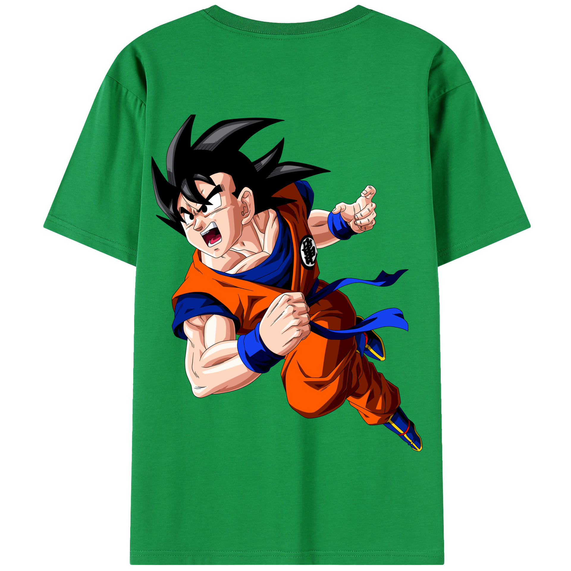 （画像用） ドラゴンボール 孫悟空（そん ごくう）Son Goku カカロット DRAGON BALL Kakarotto 綿100％半袖Tシャツ（背面プリント）