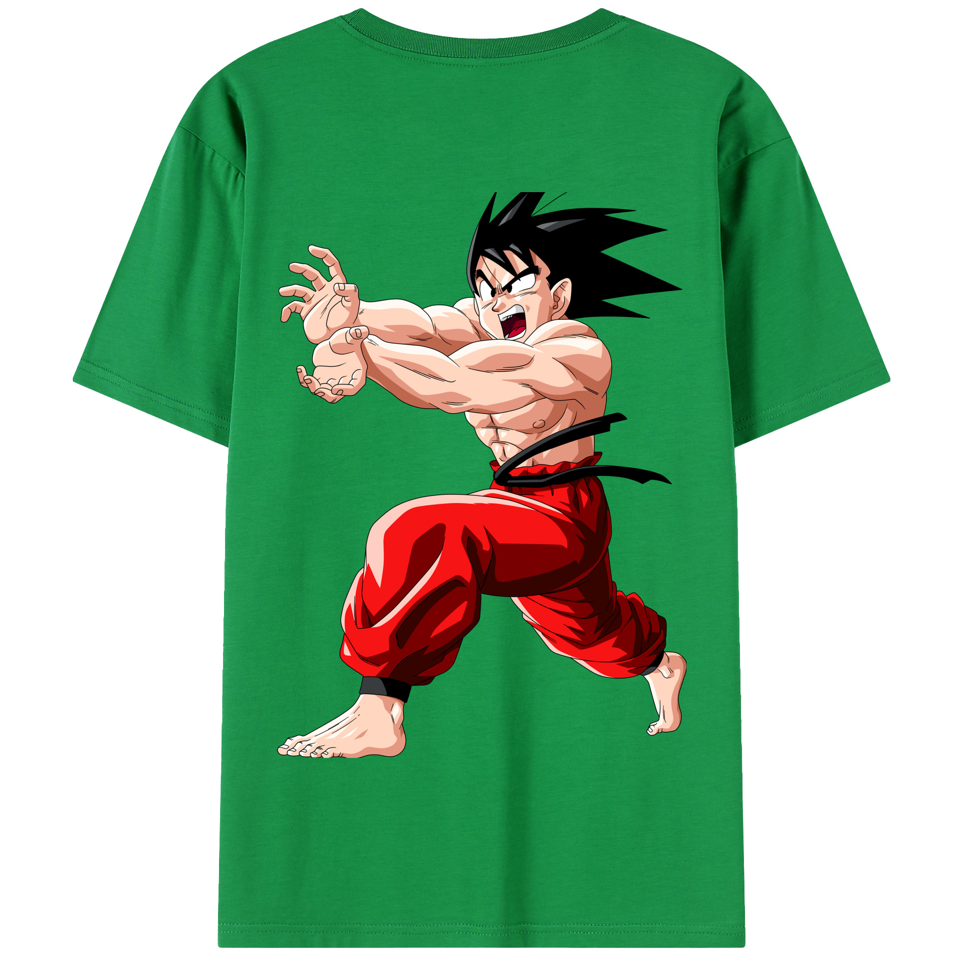 （画像用） ドラゴンボール 孫悟空（そん ごくう）Son Goku カカロット DRAGON BALL Kakarotto 綿100％半袖Tシャツ（背面プリント）