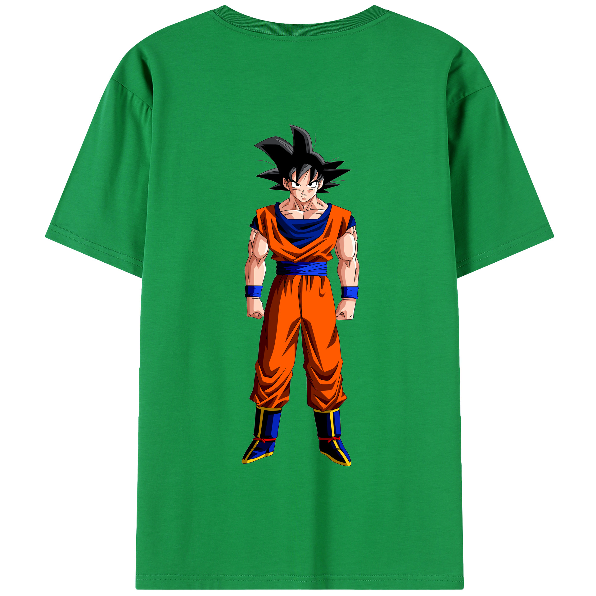 （画像用） ドラゴンボール 孫悟空（そん ごくう）Son Goku カカロット DRAGON BALL Kakarotto 綿100％半袖Tシャツ（背面プリント）