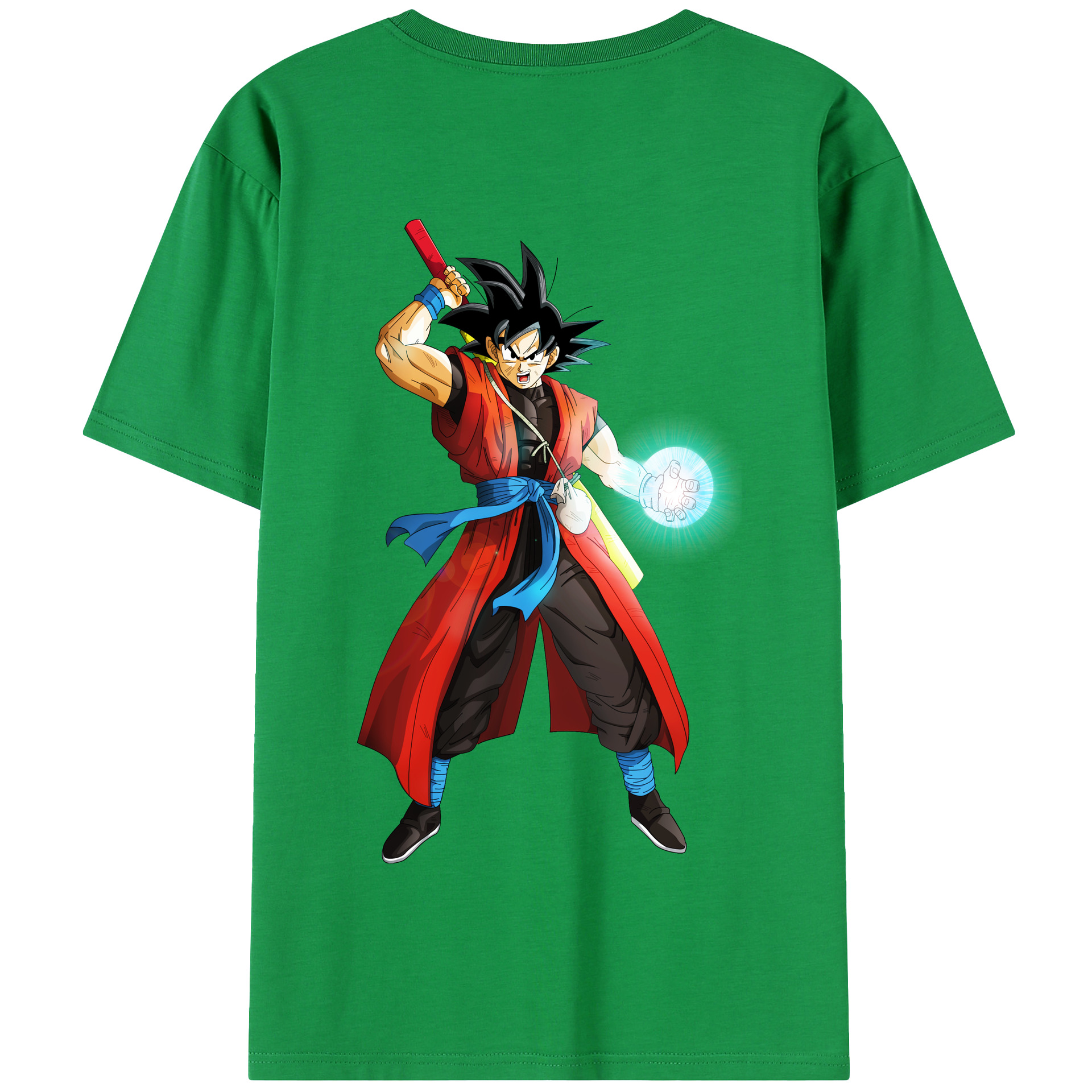 （画像用） ドラゴンボール 孫悟空（そん ごくう）Son Goku カカロット DRAGON BALL Kakarotto 綿100％半袖Tシャツ（背面プリント）