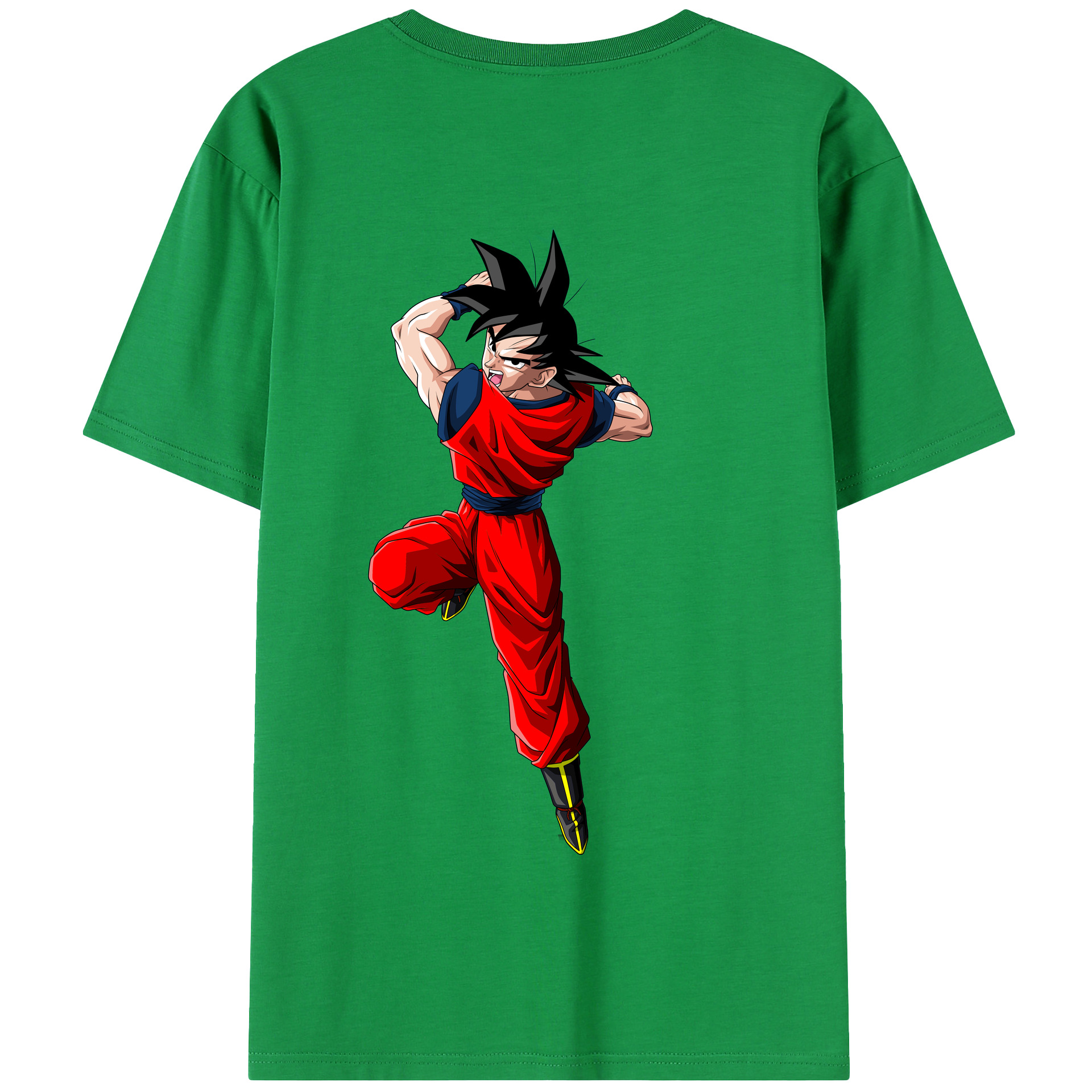 （画像用） ドラゴンボール 孫悟空（そん ごくう）Son Goku カカロット DRAGON BALL Kakarotto 綿100％半袖Tシャツ（背面プリント）