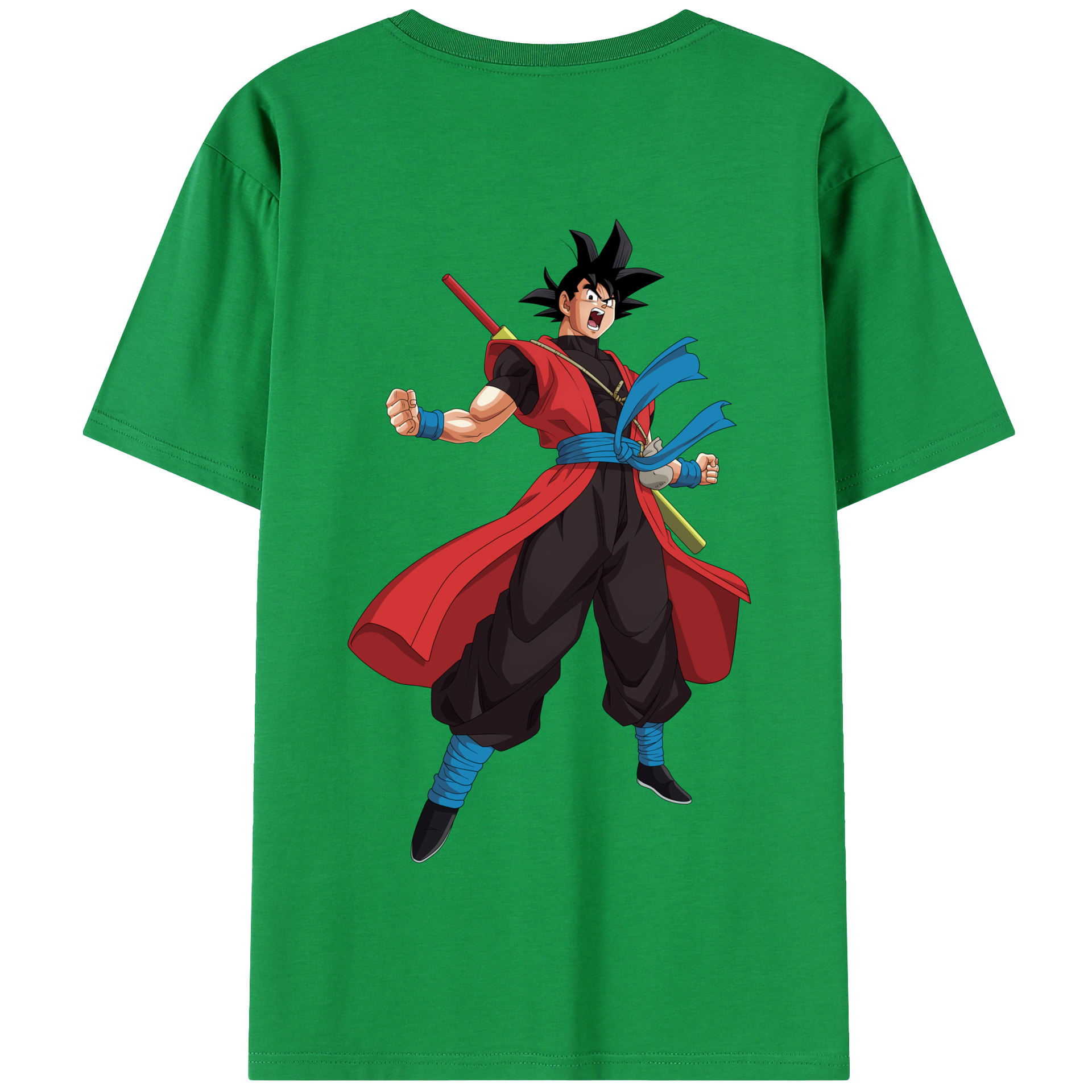 （画像用） ドラゴンボール 孫悟空（そん ごくう）Son Goku カカロット DRAGON BALL Kakarotto 綿100％半袖Tシャツ（背面プリント）