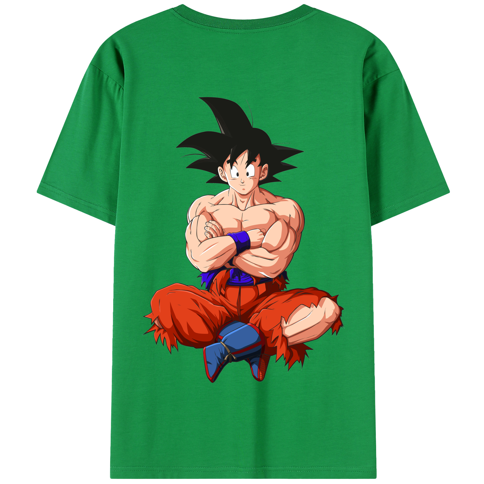 （画像用） ドラゴンボール 孫悟空（そん ごくう）Son Goku カカロット DRAGON BALL Kakarotto 綿100％半袖Tシャツ（背面プリント）