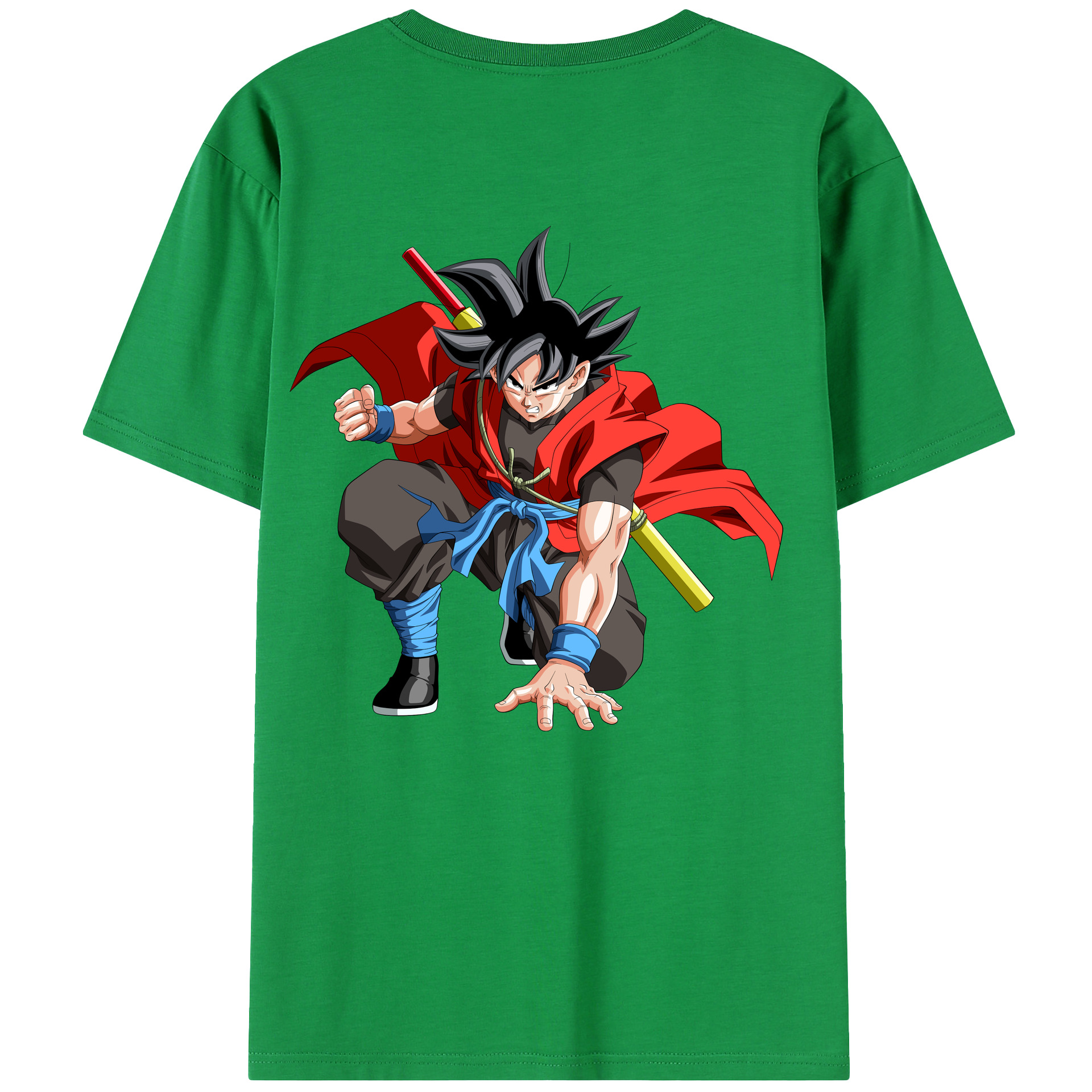（画像用） ドラゴンボール 孫悟空（そん ごくう）Son Goku カカロット DRAGON BALL Kakarotto 綿100％半袖Tシャツ（背面プリント）