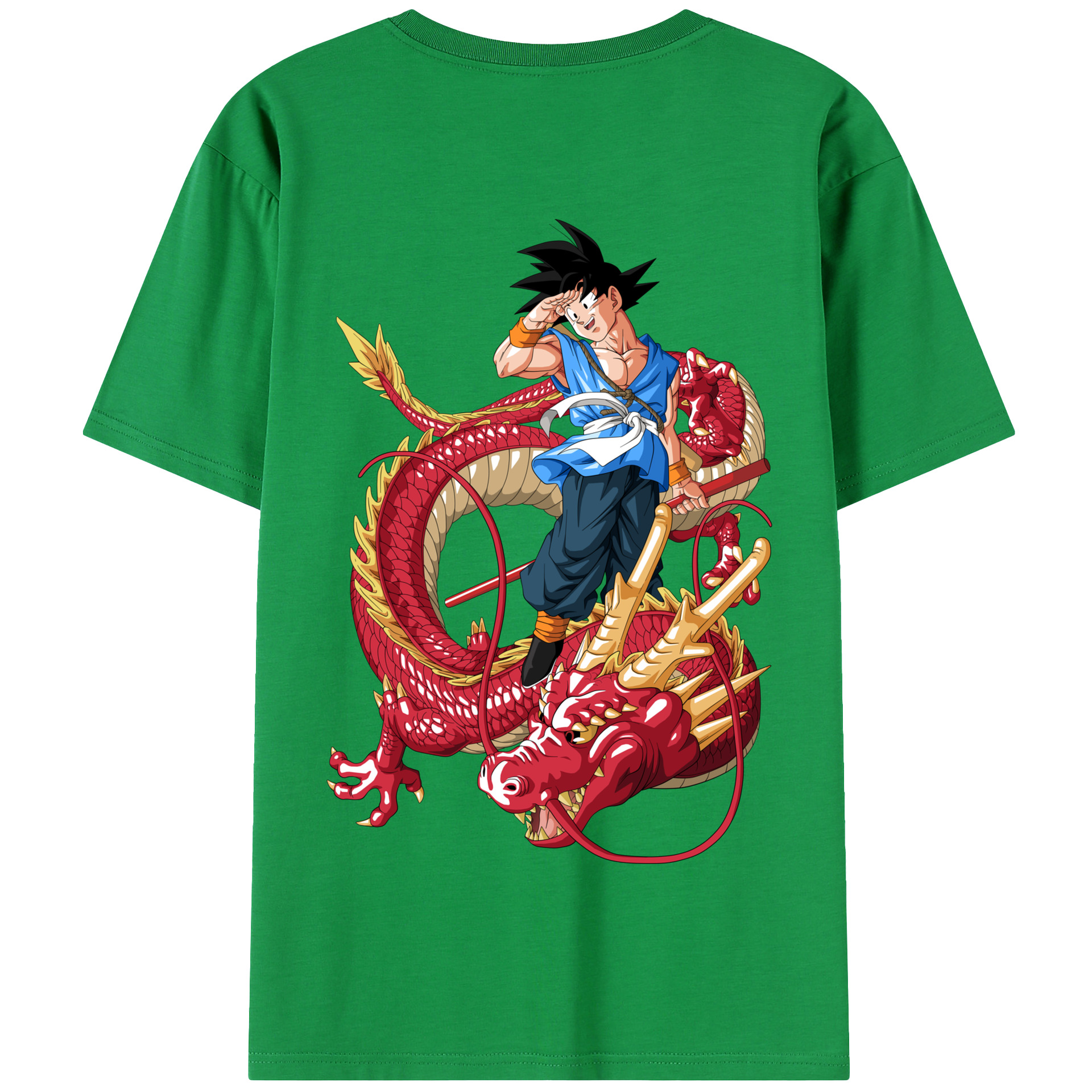 （画像用） ドラゴンボール 孫悟空（そん ごくう）Son Goku カカロット DRAGON BALL Kakarotto 綿100％半袖Tシャツ（背面プリント）