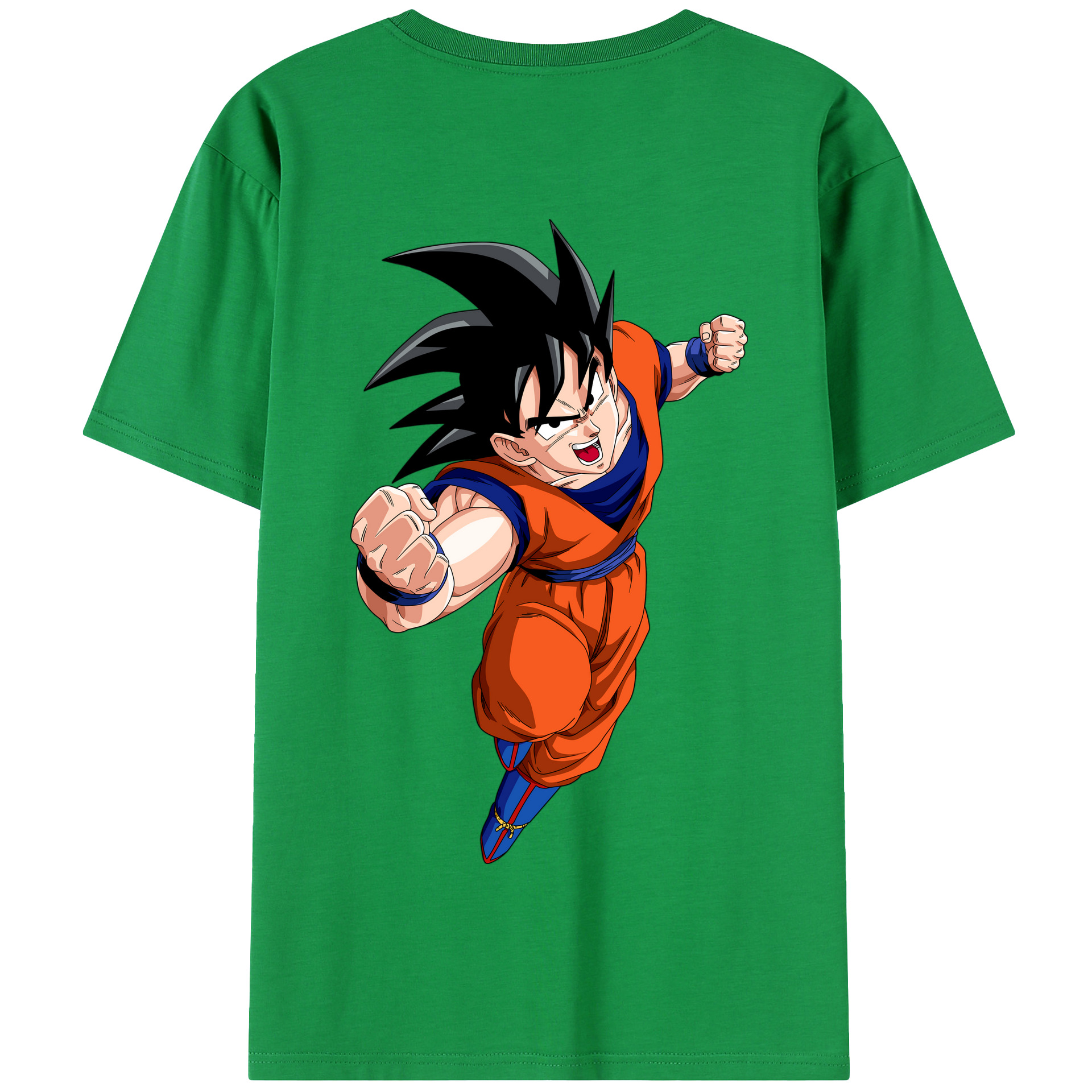 （画像用） ドラゴンボール 孫悟空（そん ごくう）Son Goku カカロット DRAGON BALL Kakarotto 綿100％半袖Tシャツ（背面プリント）