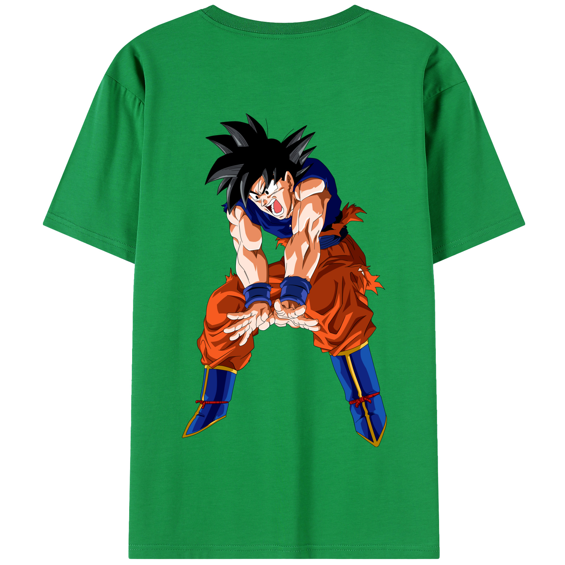 （画像用） ドラゴンボール 孫悟空（そん ごくう）Son Goku カカロット DRAGON BALL Kakarotto 綿100％半袖Tシャツ（背面プリント）