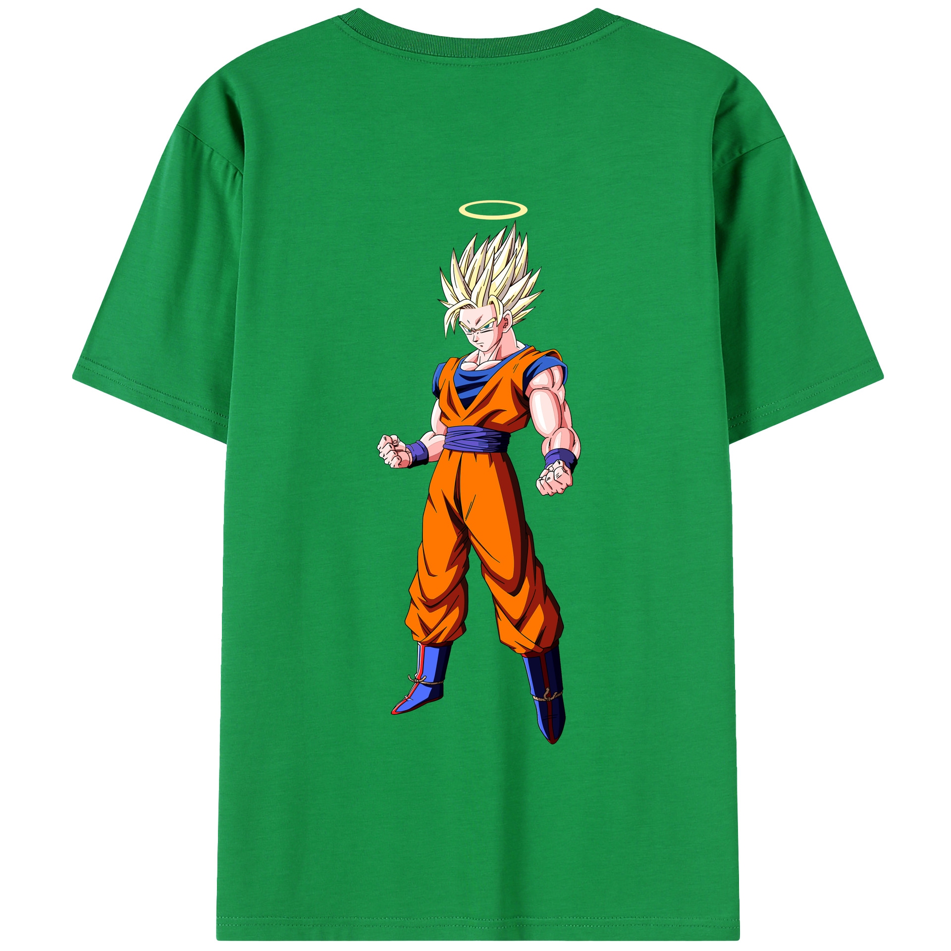 （画像用） ドラゴンボール 孫悟空（そん ごくう）Son Goku カカロット DRAGON BALL Kakarotto 綿100％半袖Tシャツ（背面プリント）