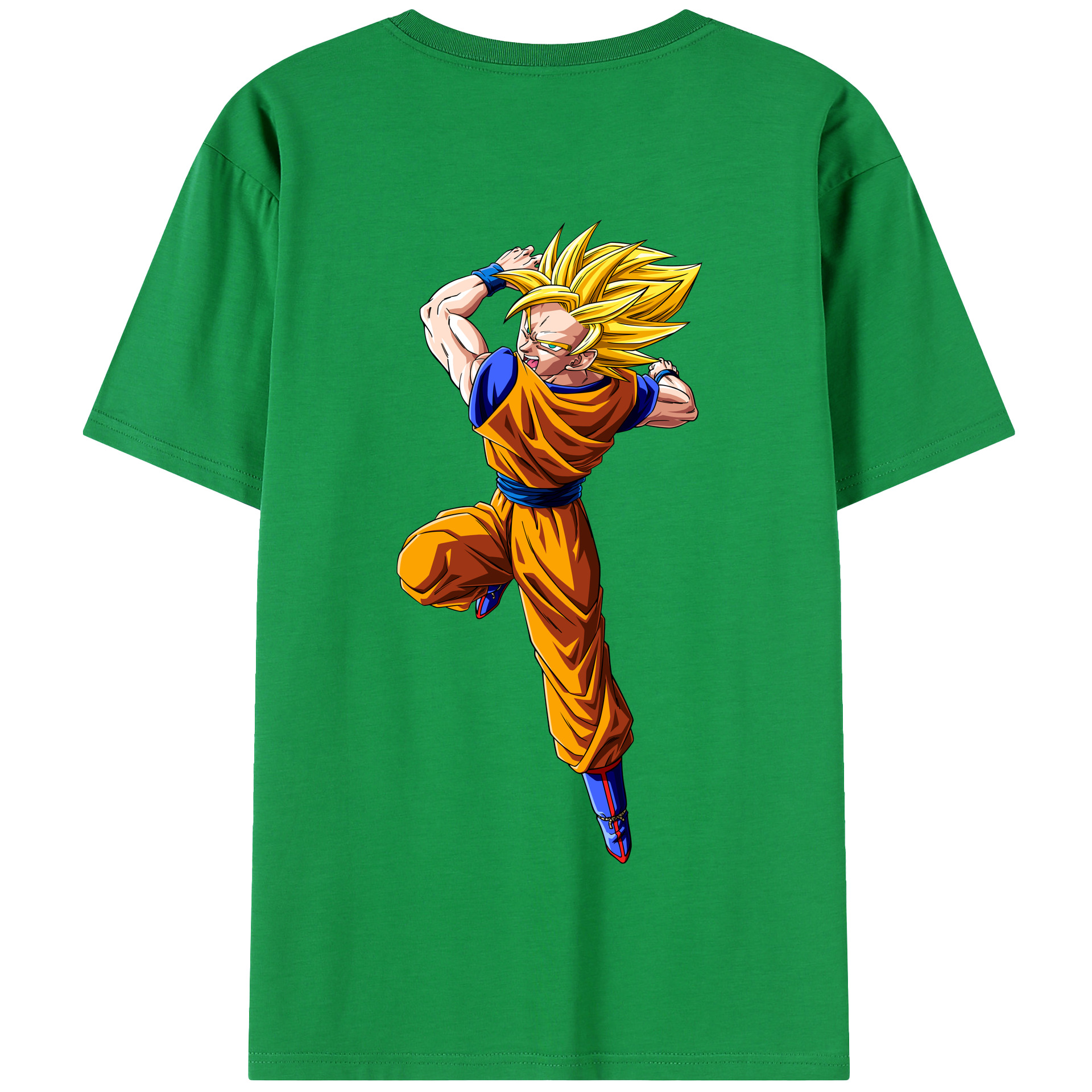（画像用） ドラゴンボール 孫悟空（そん ごくう）Son Goku カカロット DRAGON BALL Kakarotto 綿100％半袖Tシャツ（背面プリント）