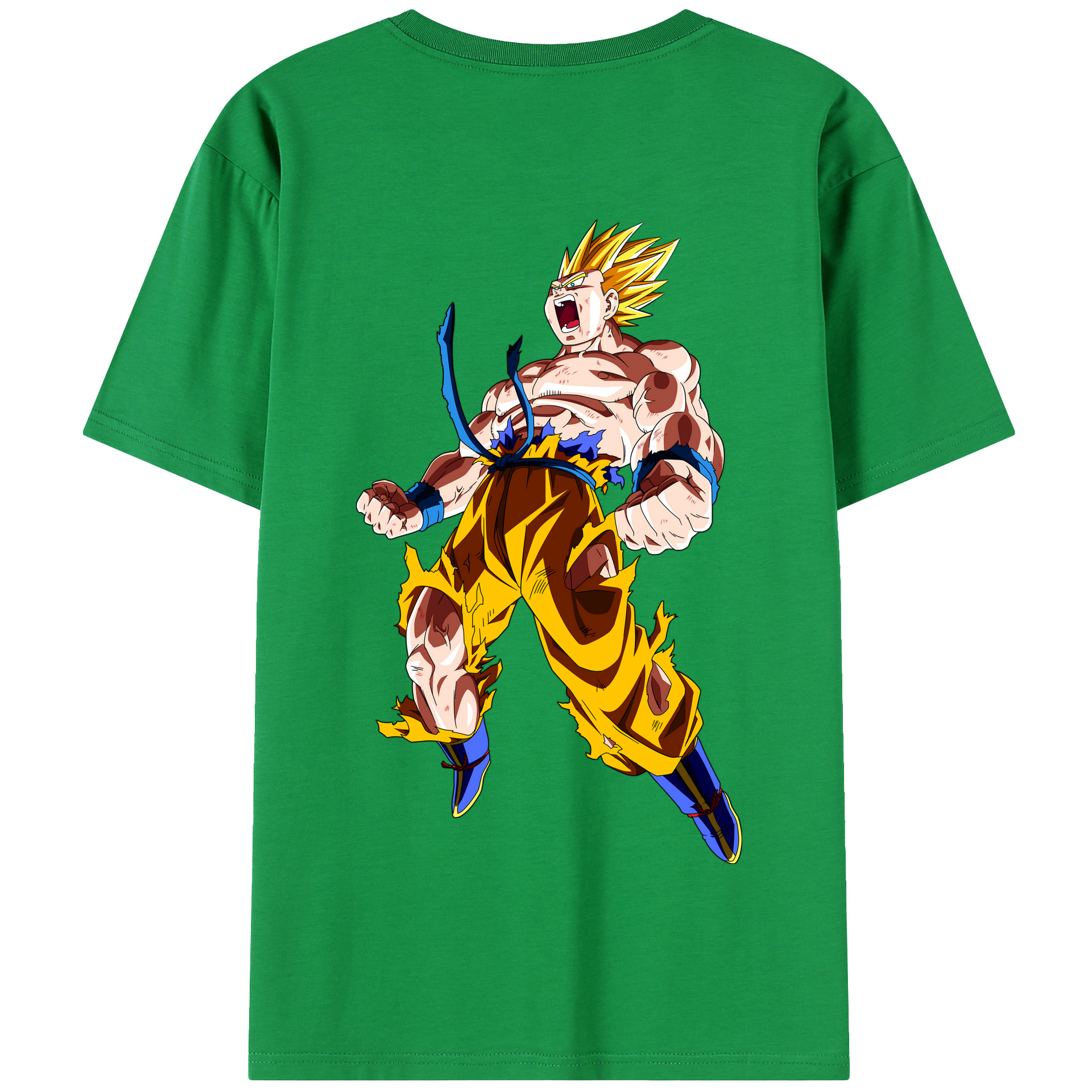 （画像用） ドラゴンボール 孫悟空（そん ごくう）Son Goku カカロット DRAGON BALL Kakarotto 綿100％半袖Tシャツ（背面プリント）