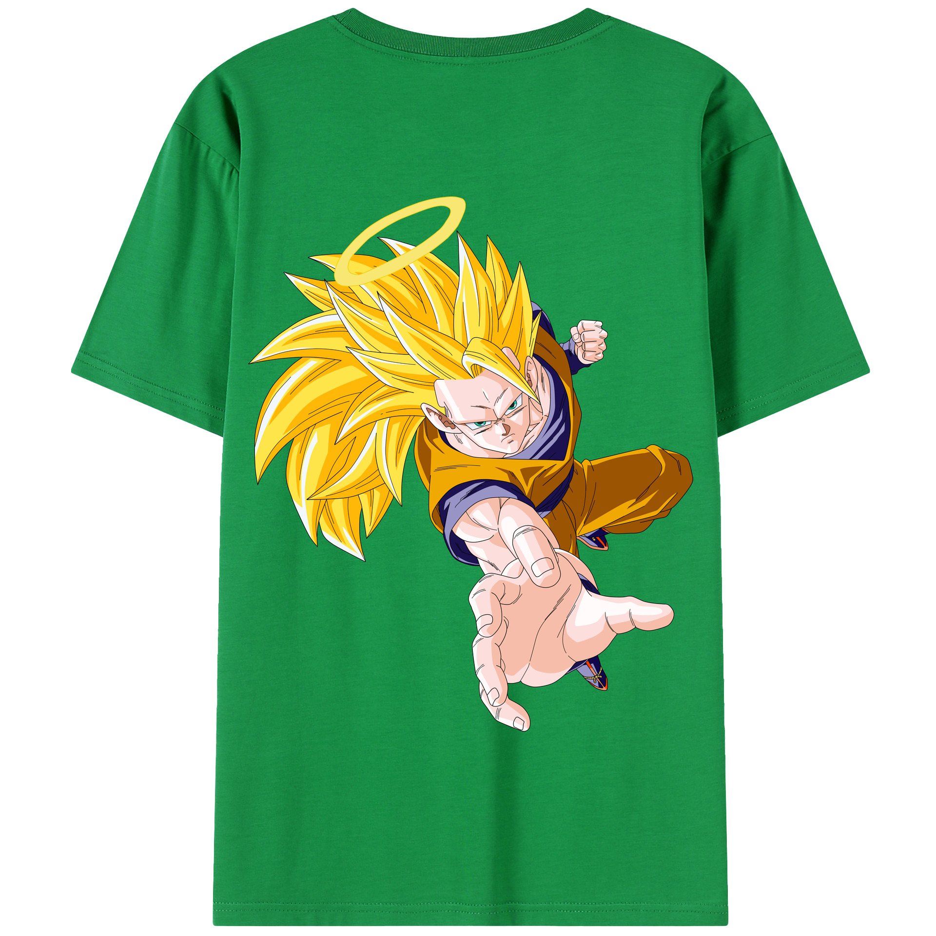 （画像用） ドラゴンボール 孫悟空（そん ごくう）Son Goku カカロット DRAGON BALL Kakarotto 綿100％半袖Tシャツ（背面プリント）