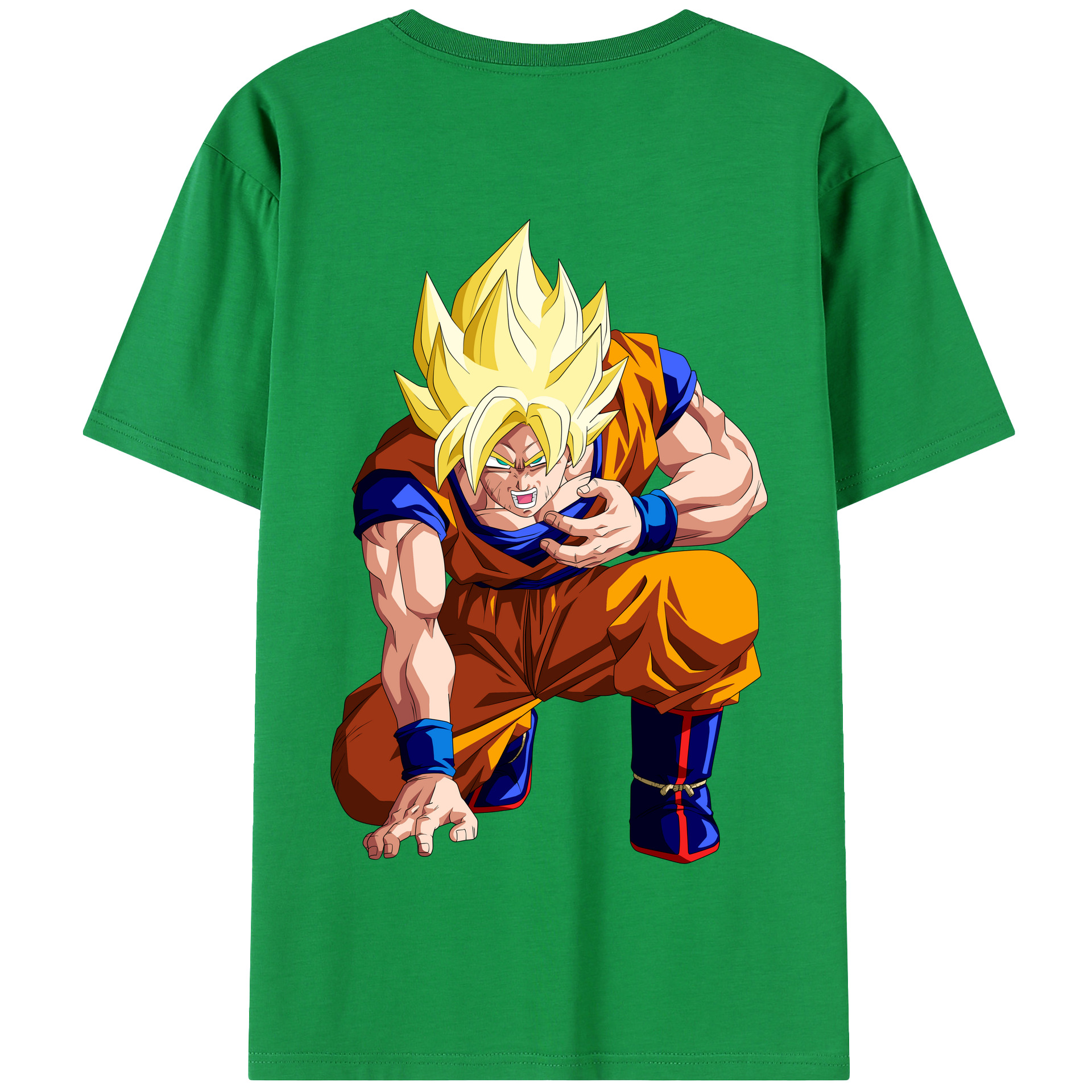 （画像用） ドラゴンボール 孫悟空（そん ごくう）Son Goku カカロット DRAGON BALL Kakarotto 綿100％半袖Tシャツ（背面プリント）