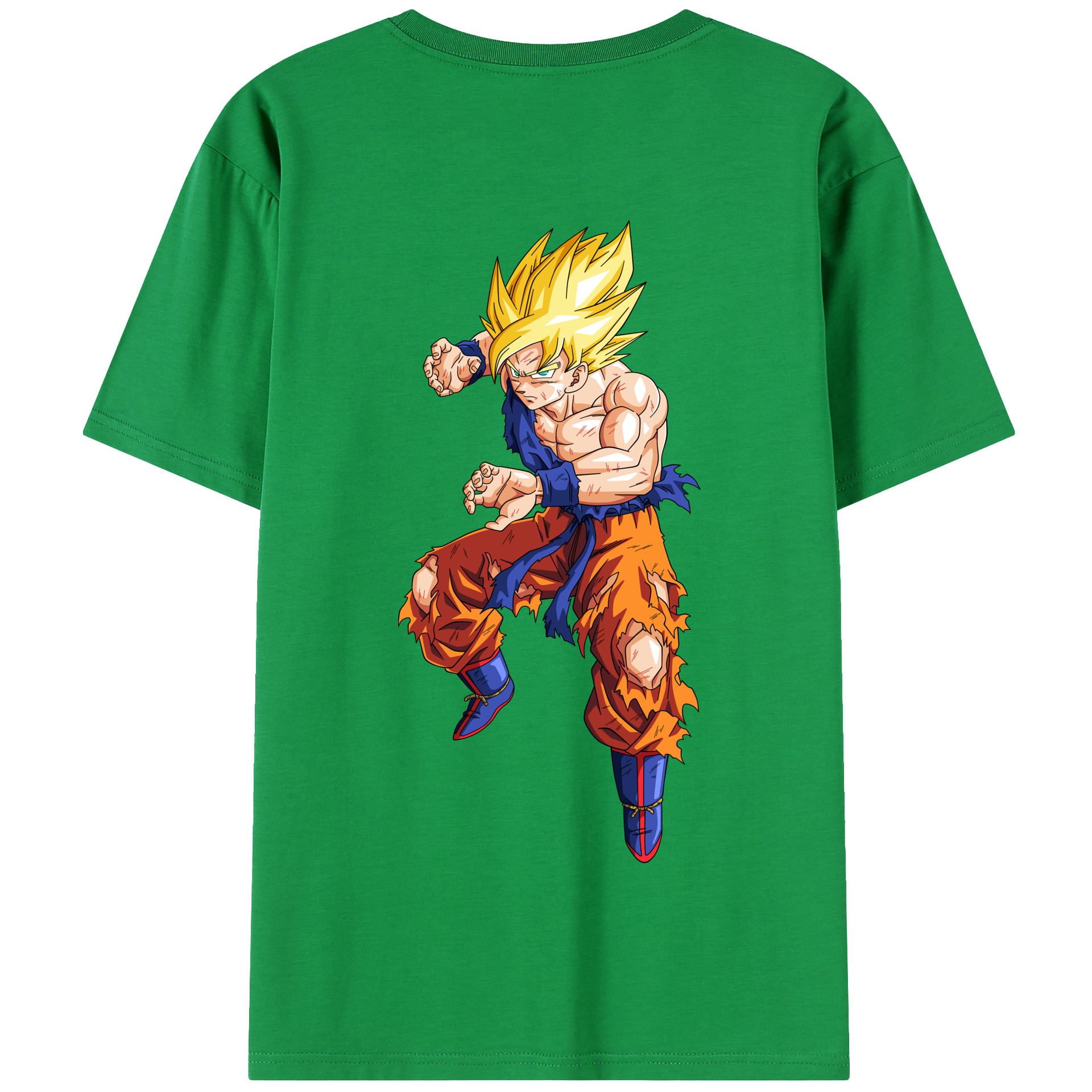 （画像用） ドラゴンボール 孫悟空（そん ごくう）Son Goku カカロット DRAGON BALL Kakarotto 綿100％半袖Tシャツ（背面プリント）