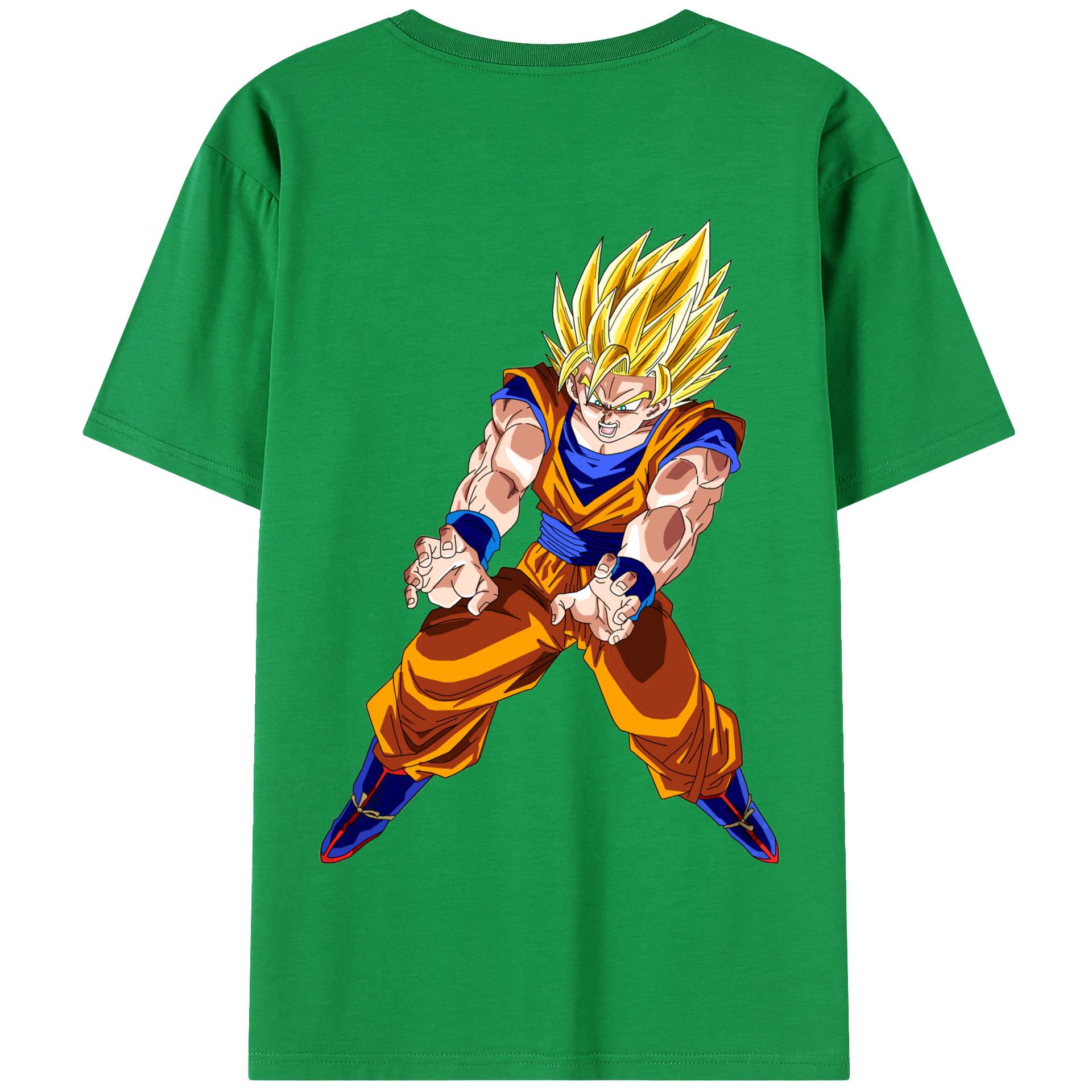 （画像用） ドラゴンボール 孫悟空（そん ごくう）Son Goku カカロット DRAGON BALL Kakarotto 綿100％半袖Tシャツ（背面プリント）