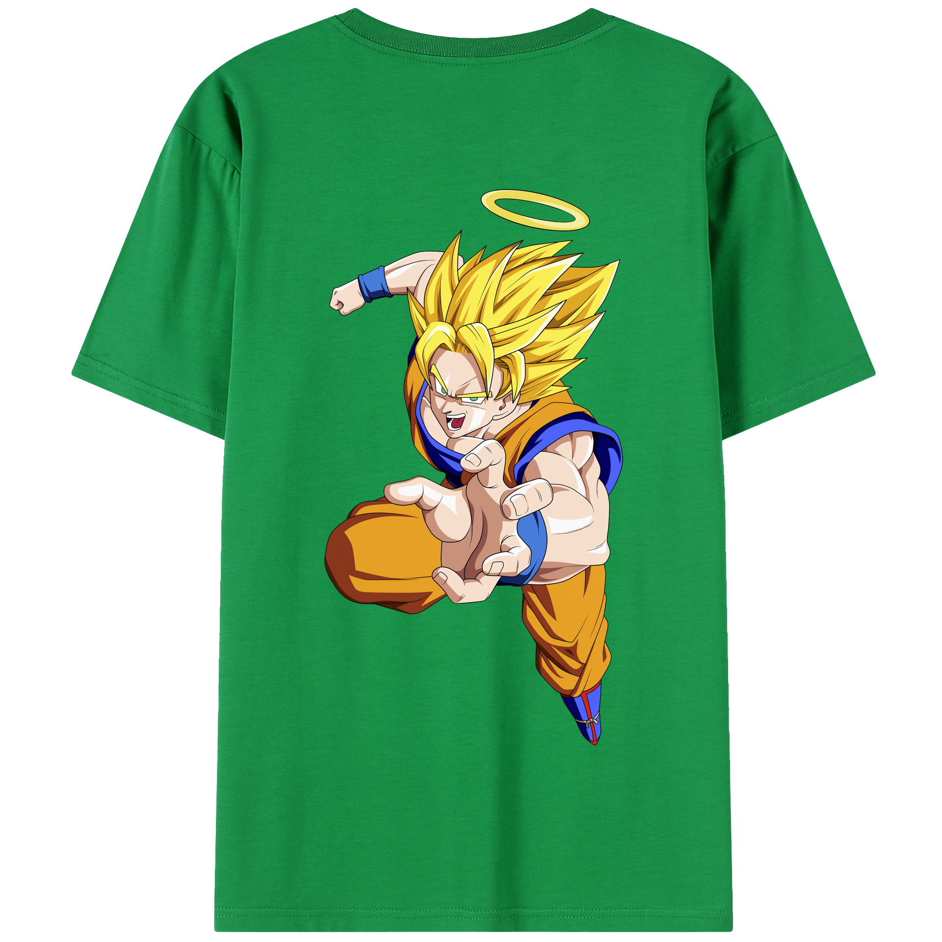 （画像用） ドラゴンボール 孫悟空（そん ごくう）Son Goku カカロット DRAGON BALL Kakarotto 綿100％半袖Tシャツ（背面プリント）