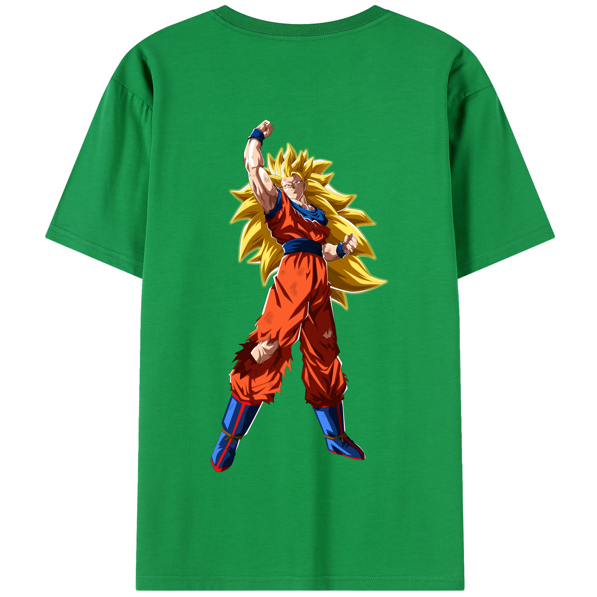 （画像用） ドラゴンボール 孫悟空（そん ごくう）Son Goku カカロット DRAGON BALL Kakarotto 綿100％半袖Tシャツ（背面プリント）