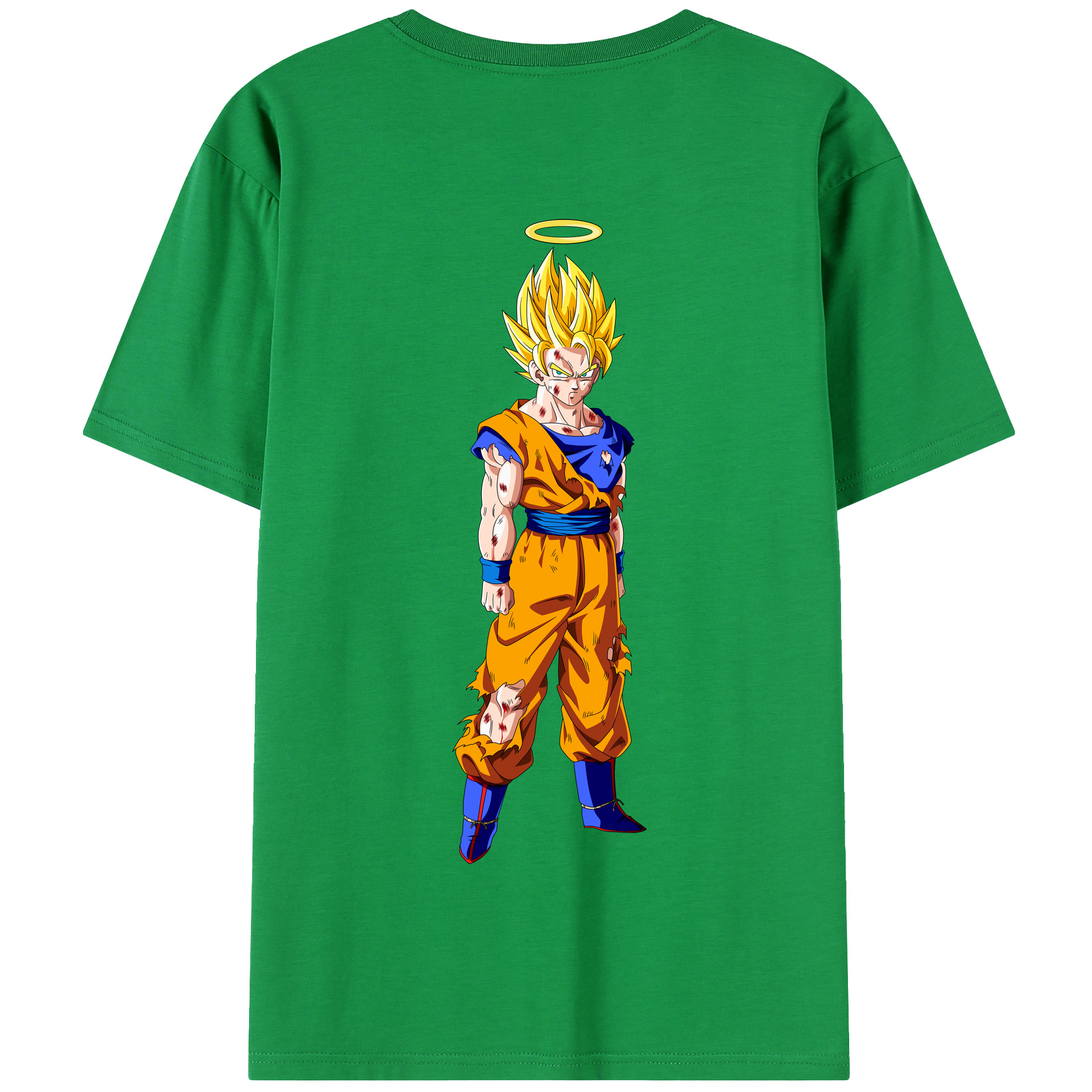 （画像用） ドラゴンボール 孫悟空（そん ごくう）Son Goku カカロット DRAGON BALL Kakarotto 綿100％半袖Tシャツ（背面プリント）