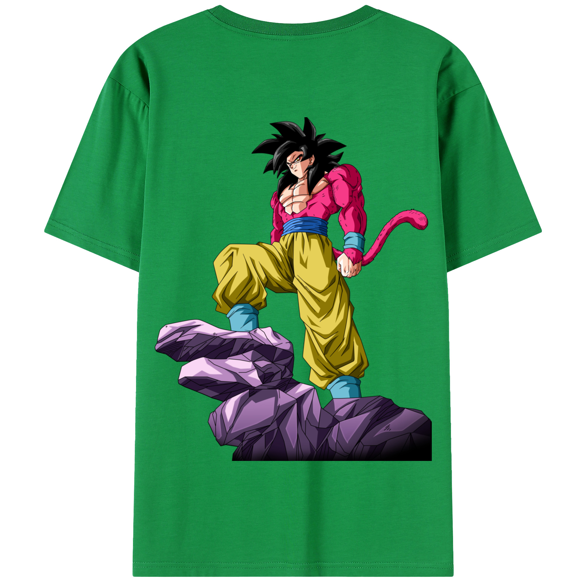 （画像用） ドラゴンボール 孫悟空（そん ごくう）Son Goku カカロット DRAGON BALL Kakarotto 綿100％半袖Tシャツ（背面プリント）