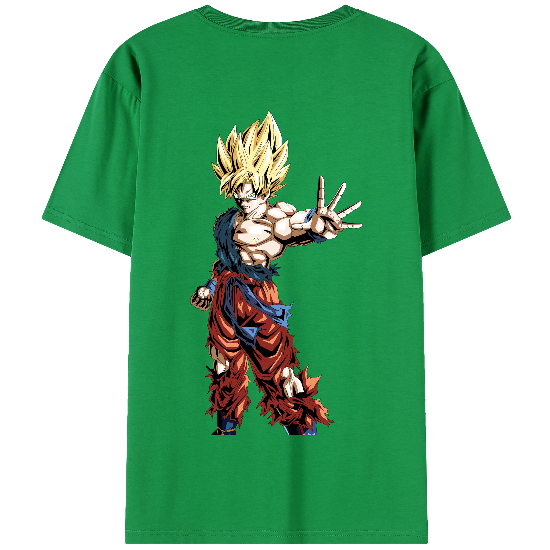 （画像用） ドラゴンボール 孫悟空（そん ごくう）Son Goku カカロット DRAGON BALL Kakarotto 綿100％半袖Tシャツ（背面プリント）