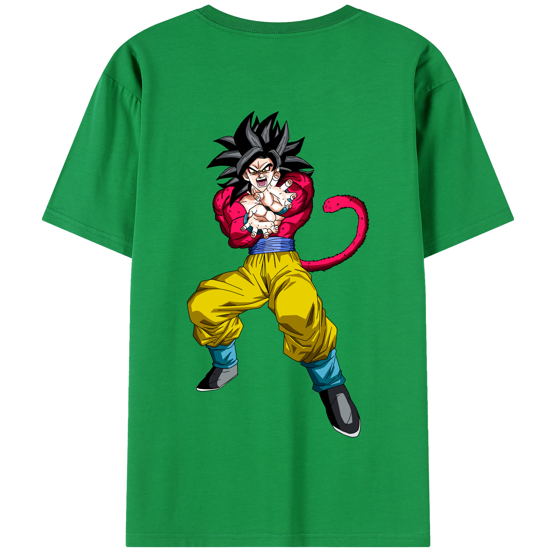 （画像用） ドラゴンボール 孫悟空（そん ごくう）Son Goku カカロット DRAGON BALL Kakarotto 綿100％半袖Tシャツ（背面プリント）