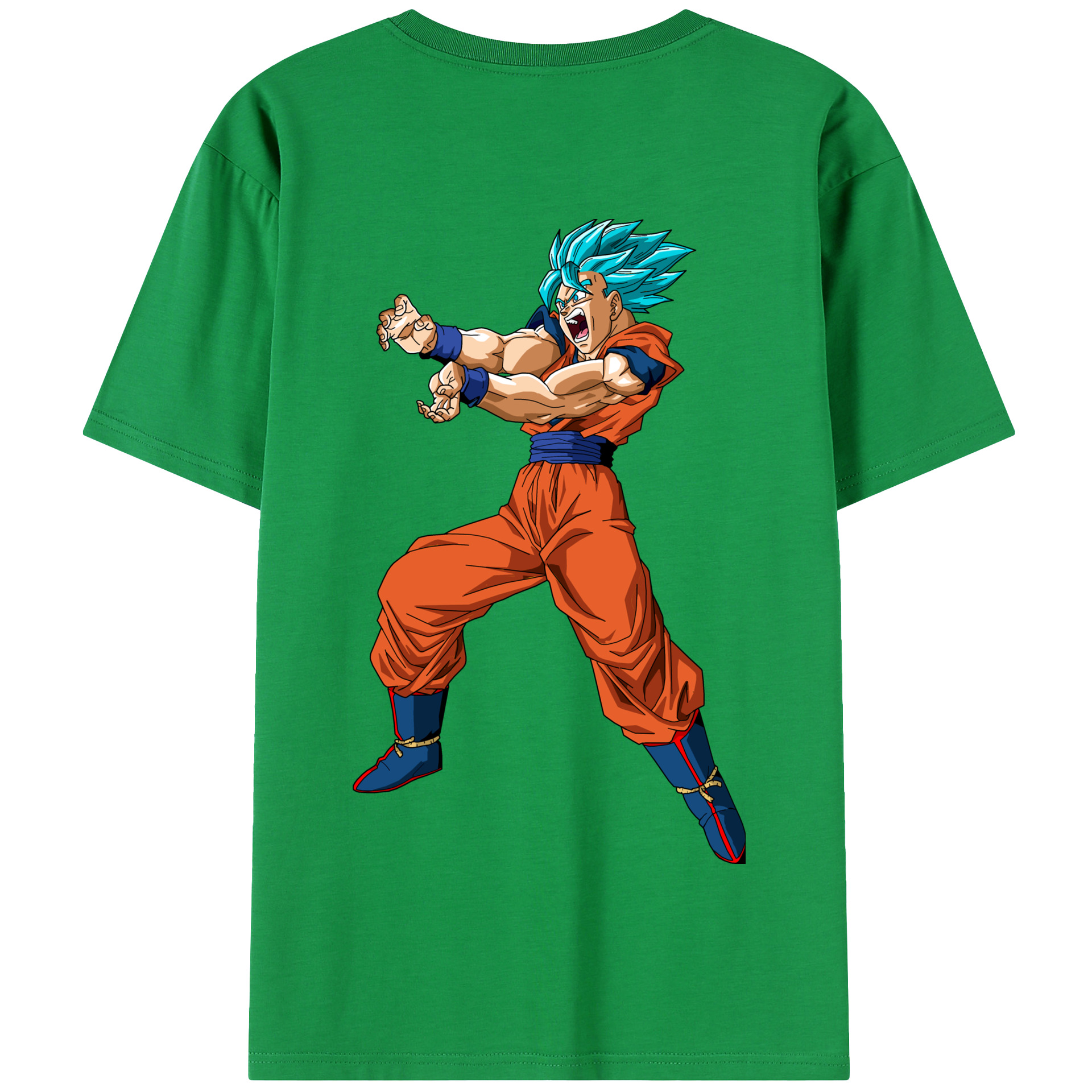 （画像用） ドラゴンボール 孫悟空（そん ごくう）Son Goku カカロット DRAGON BALL Kakarotto 綿100％半袖Tシャツ（背面プリント）